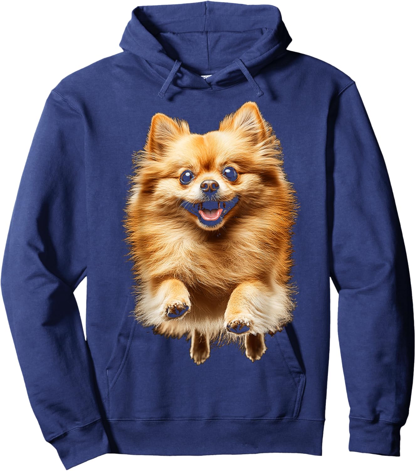 Pomeranian Dog Graphic Pet Artwork Pomeranian Men Women Kids Hoodie - Hoodie | Navy