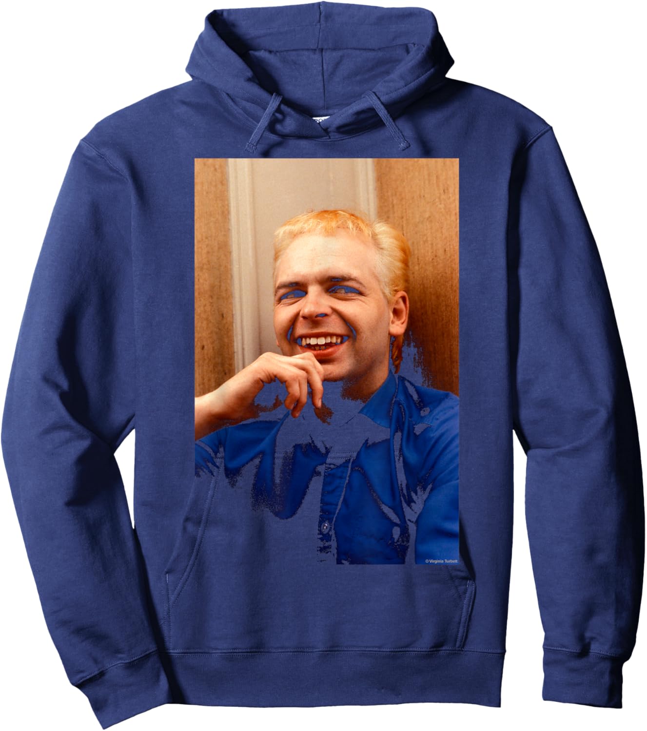 New Wave Artist Gary Numan By Virgina Turbett Hoodie - Hoodie | Navy