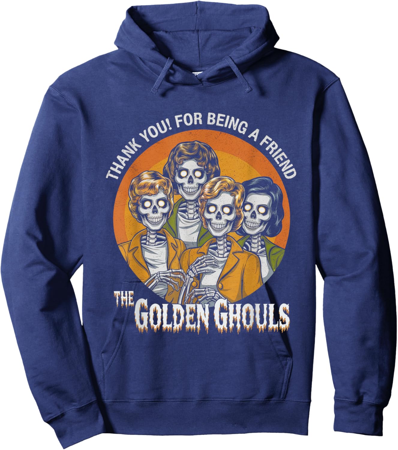 Vintage The Golden Ghouls Halloween Women Halloween Hoodie - Hoodie | Navy