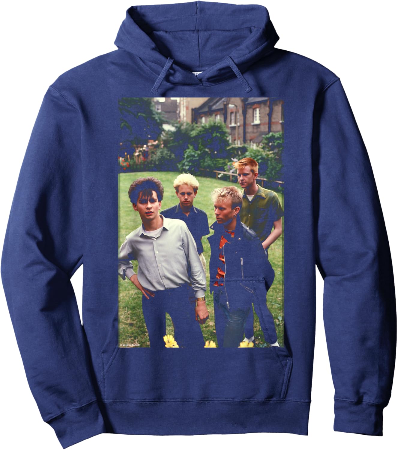 Depeche Mode 80s Band Portrait by Virginia Turbett Hoodie - Hoodie | Navy