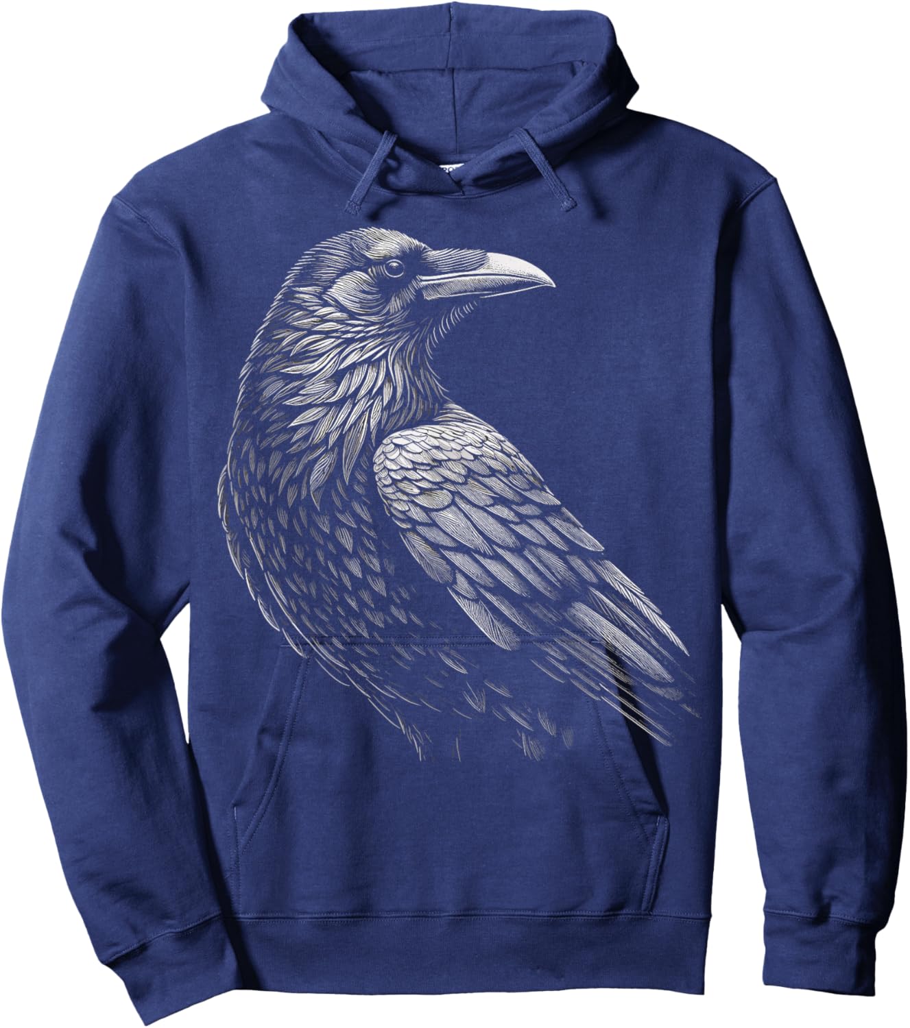 Beautiful Black Raven Crow Artwork Hoodie - Hoodie | Navy