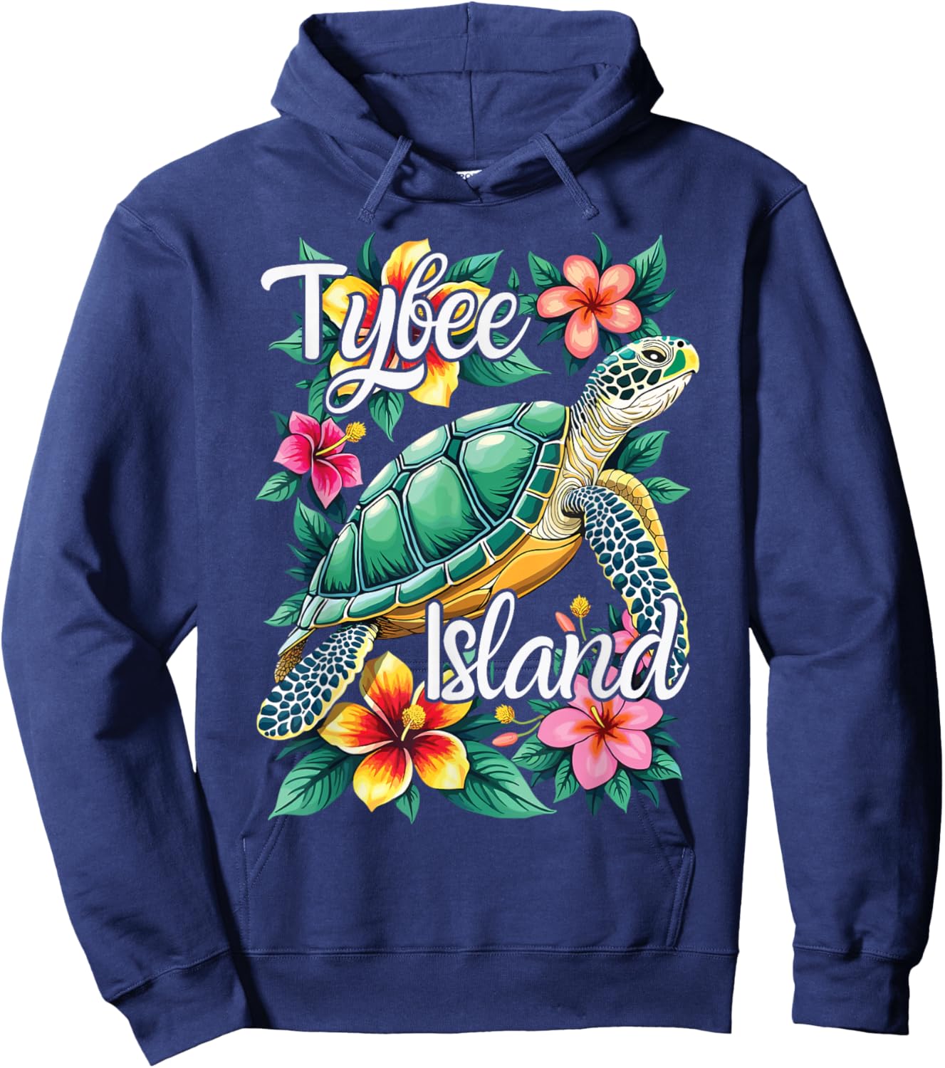Tybee Island Sea Turtle, Tybee Island Hoodie - Hoodie | Navy