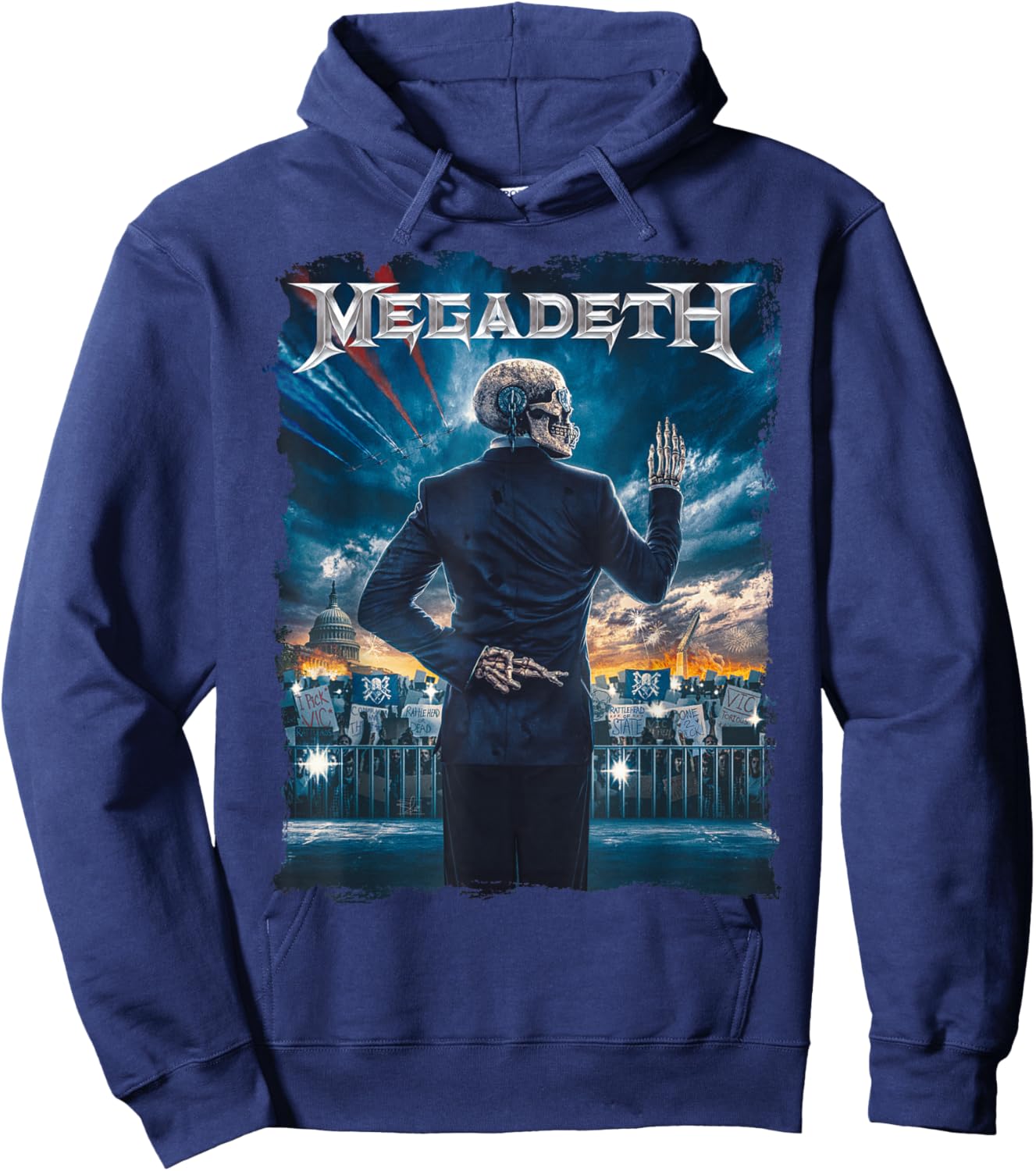 Megadeth - Vic Rally Hoodie - Hoodie | Navy