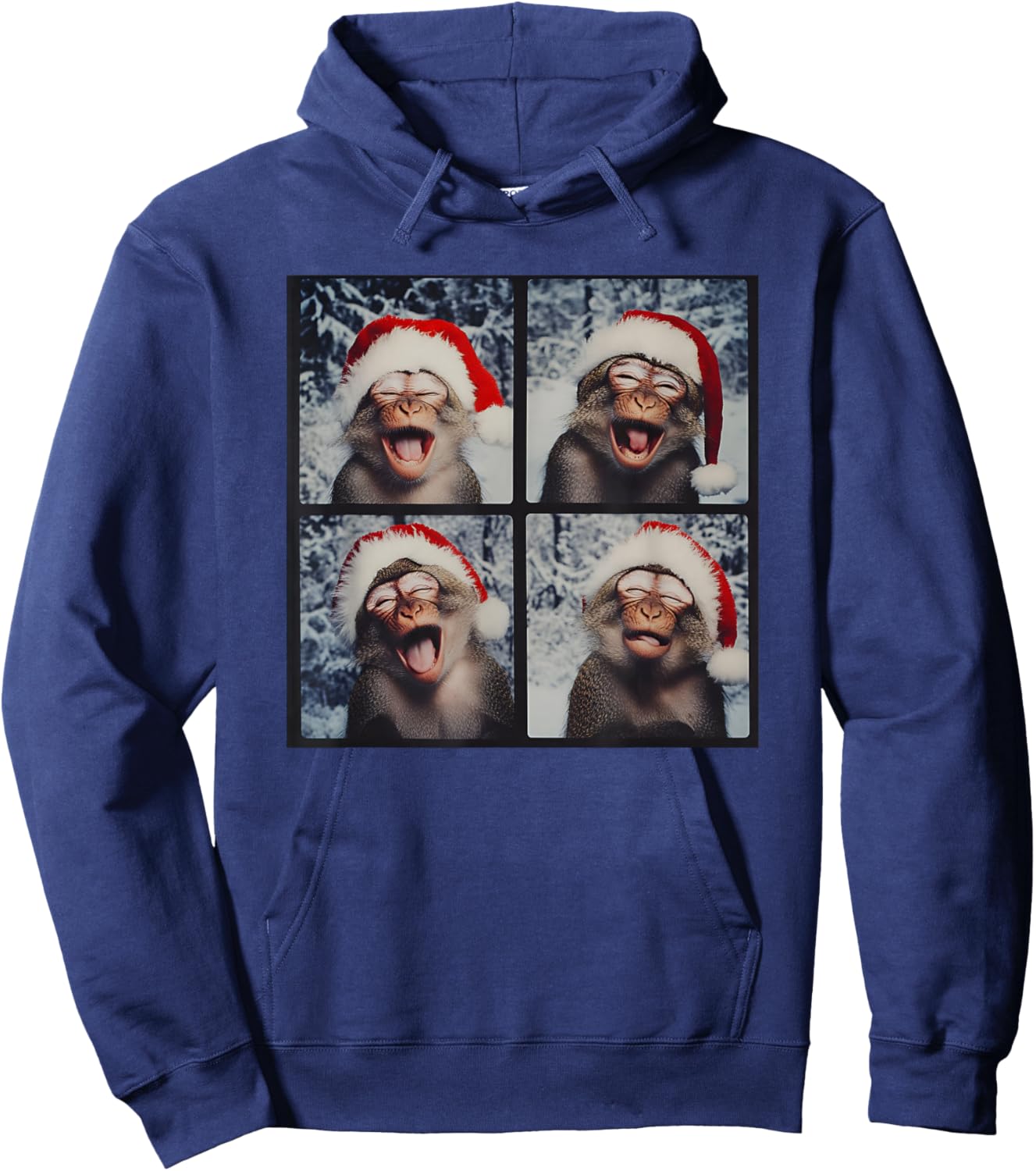 Christmas Chimp Men Kids Women Funny Monkey Hoodie - Hoodie | Navy