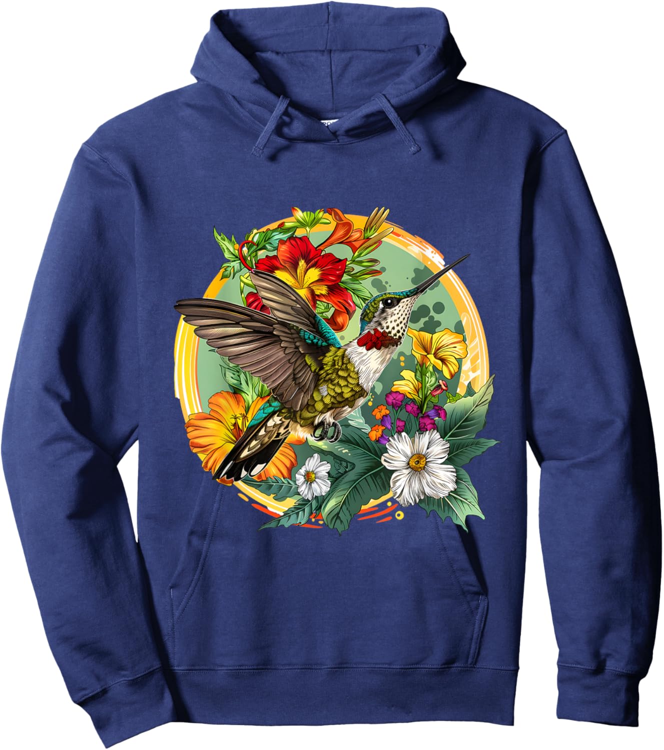 Bird and Blossoms: A Tribute to National Bird Day Hoodie - Hoodie | Navy