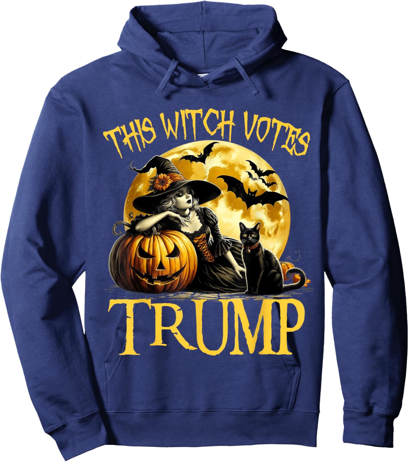 This Witch Votes Trump Halloween Costume Trumpkin Witch Hoodie - Hoodie | Navy