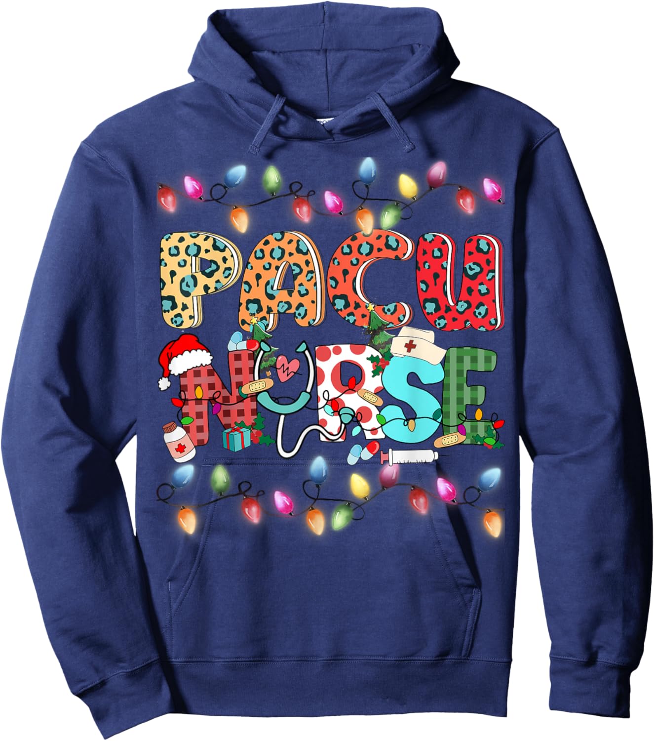 PACU Nurse Post Anesthesia Care Unit Christmas PACU Nurse Hoodie - Hoodie | Navy