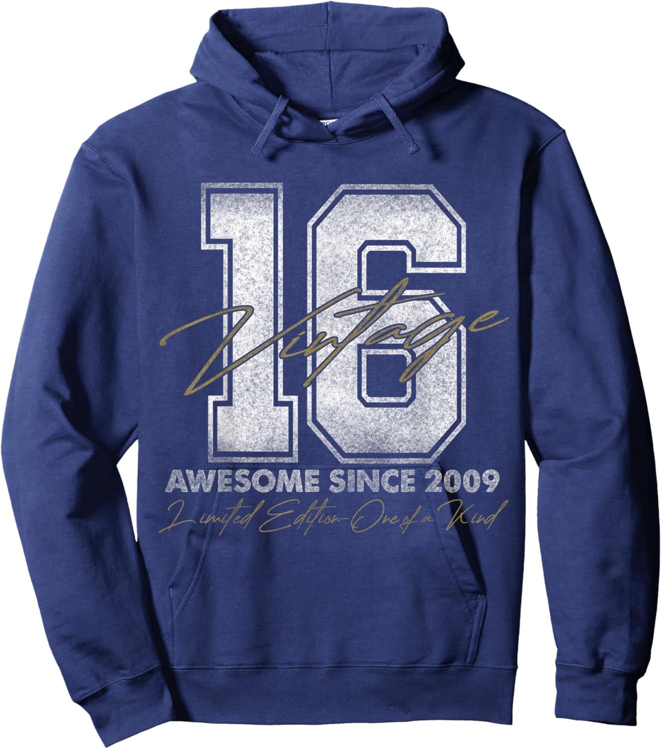 Vintage Number Shirts 2025 16 Year Old Gifts Vintage 2009 Limited Edition 16th Birthday Hoodie - Hoodie | Navy
