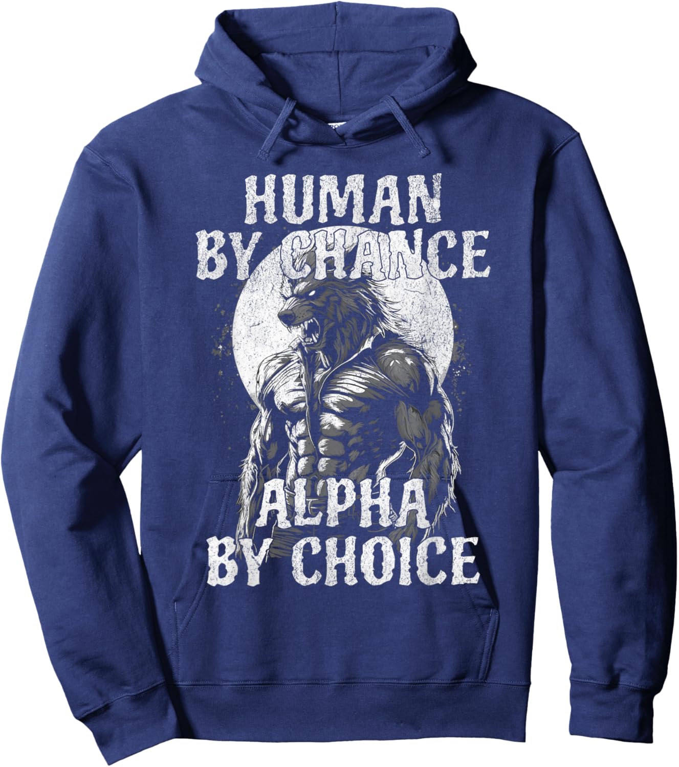 Funny Meme Human By Chance Alpha By Choice Hoodie - Hoodie | Navy