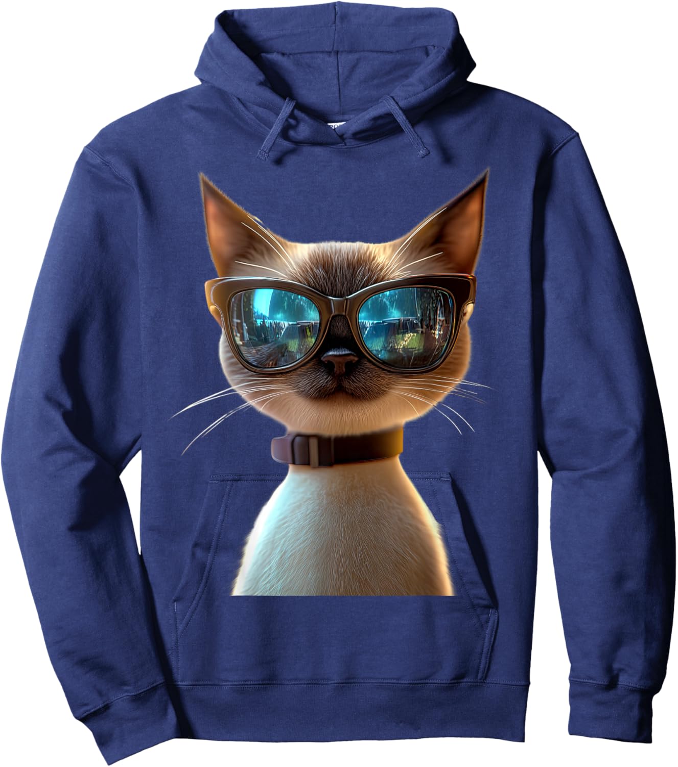 Siamese Cat Kitten Cat Lover Cat Mom Dad Cute Siamese Cats Hoodie - Hoodie | Navy