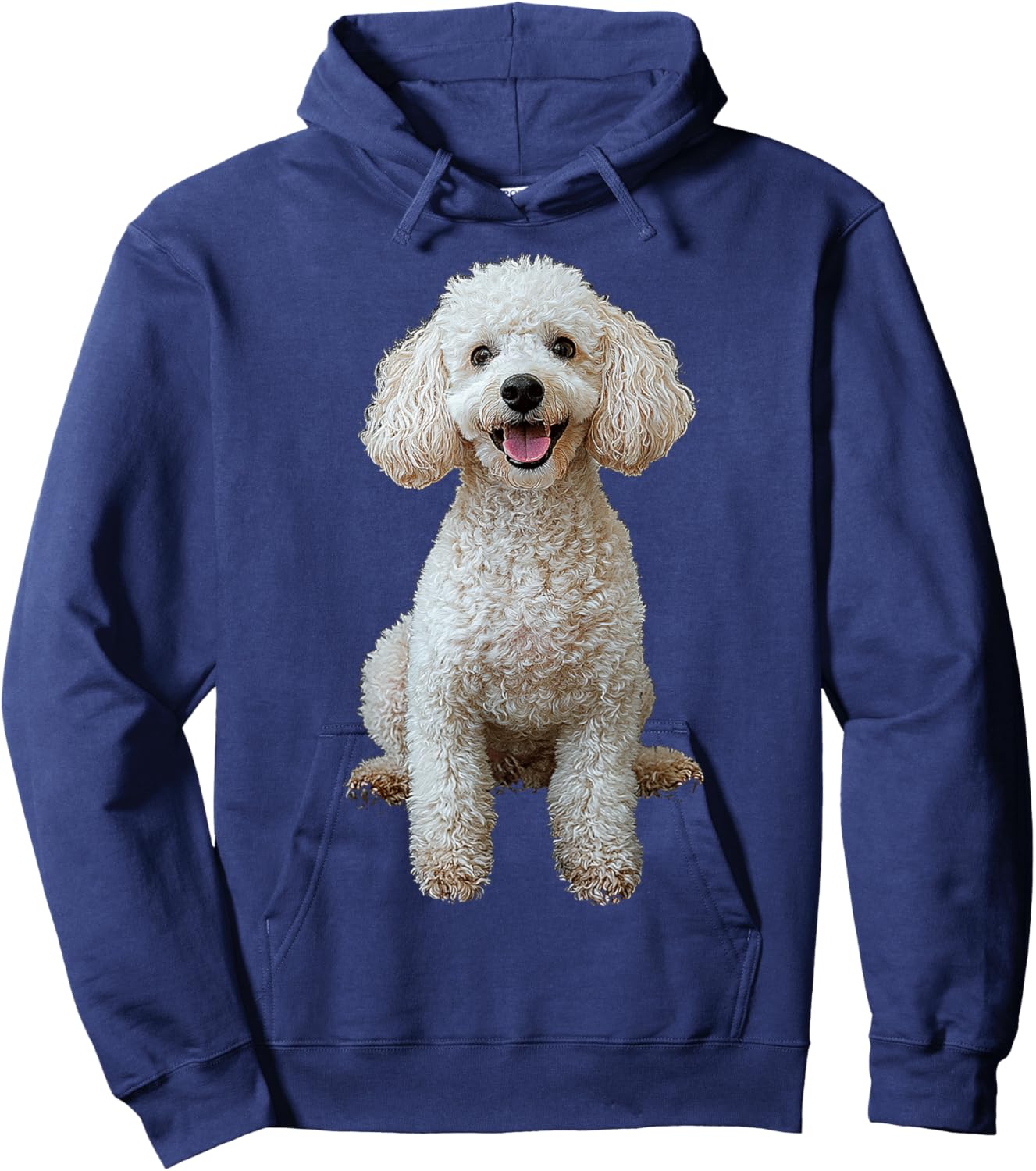 Poodle Dog Motif Pet Illustration Poodle Men Women Kids Hoodie - Hoodie | Navy