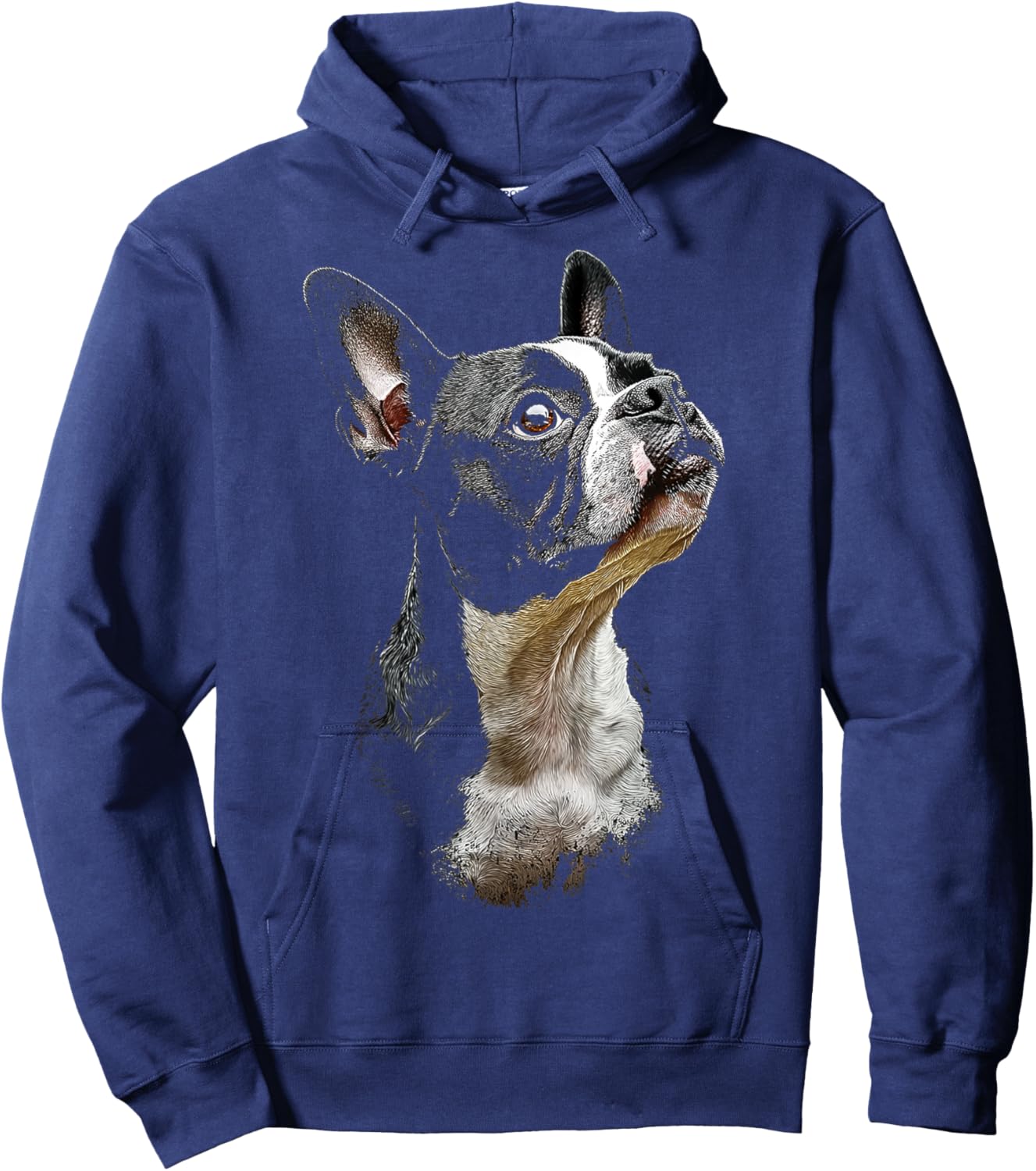 Boston Terrier Dog Graphic Pet Art Boston Terrier Women Kids Hoodie - Hoodie | Navy