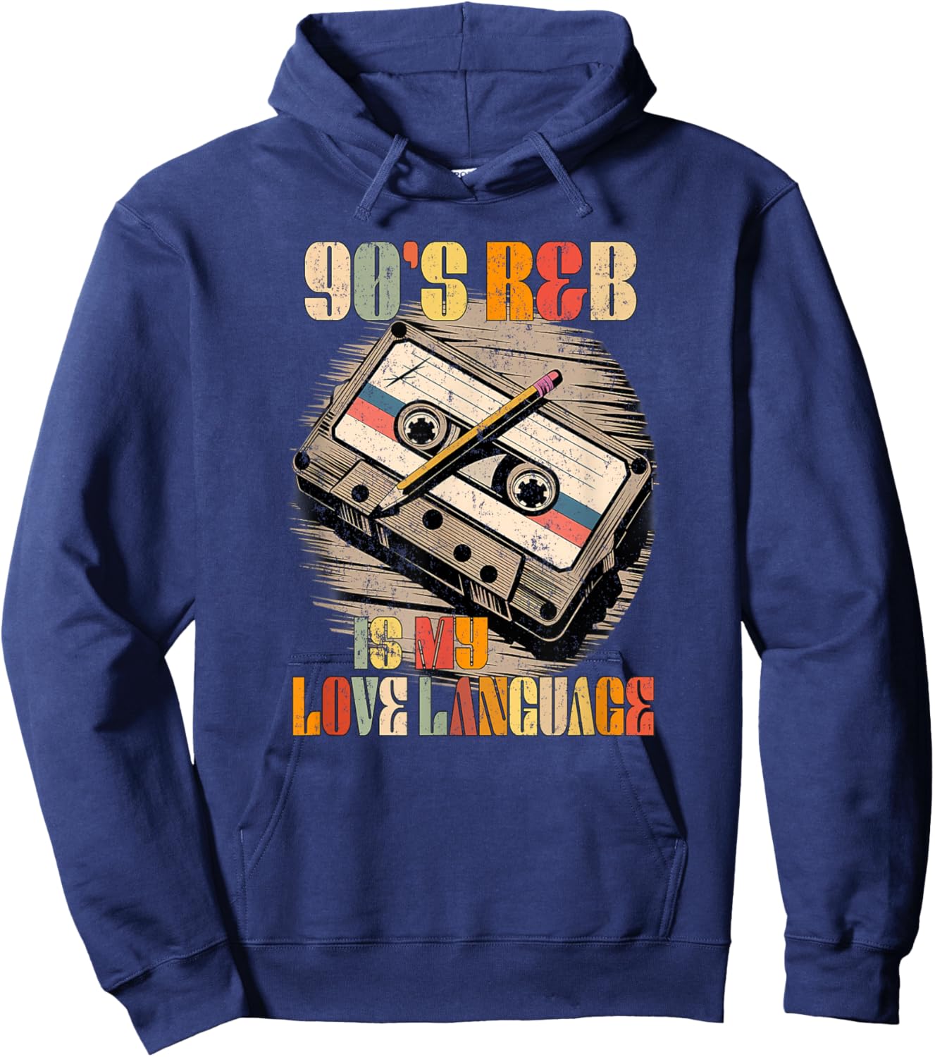 90's R&B Music My Love Language RnB Lover Hoodie - Hoodie | Navy