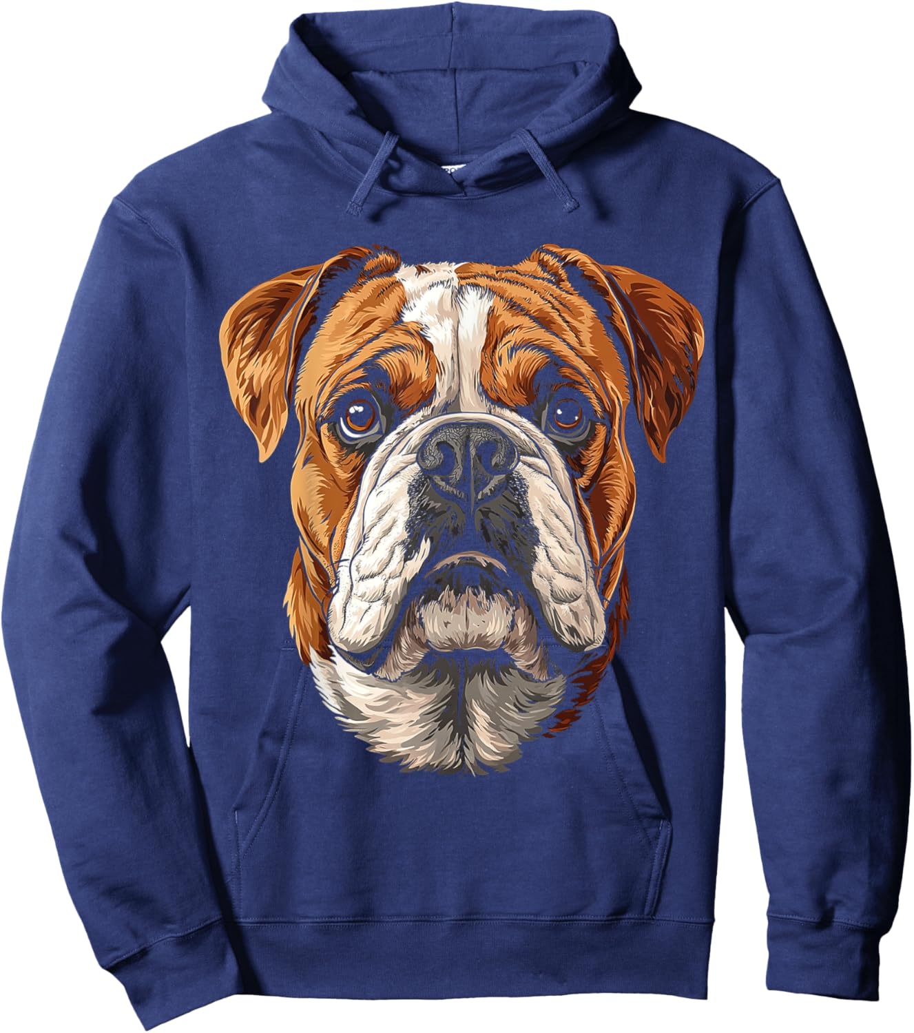 British Bulldog Dog Graphic Pet Art British Bulldog Men Women Kids Hoodie - Hoodie | Navy