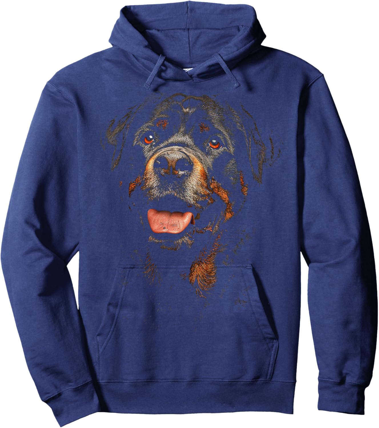 Rottweiler Dog Motif Pet Illustration Rottweiler Hoodie - Hoodie | Navy