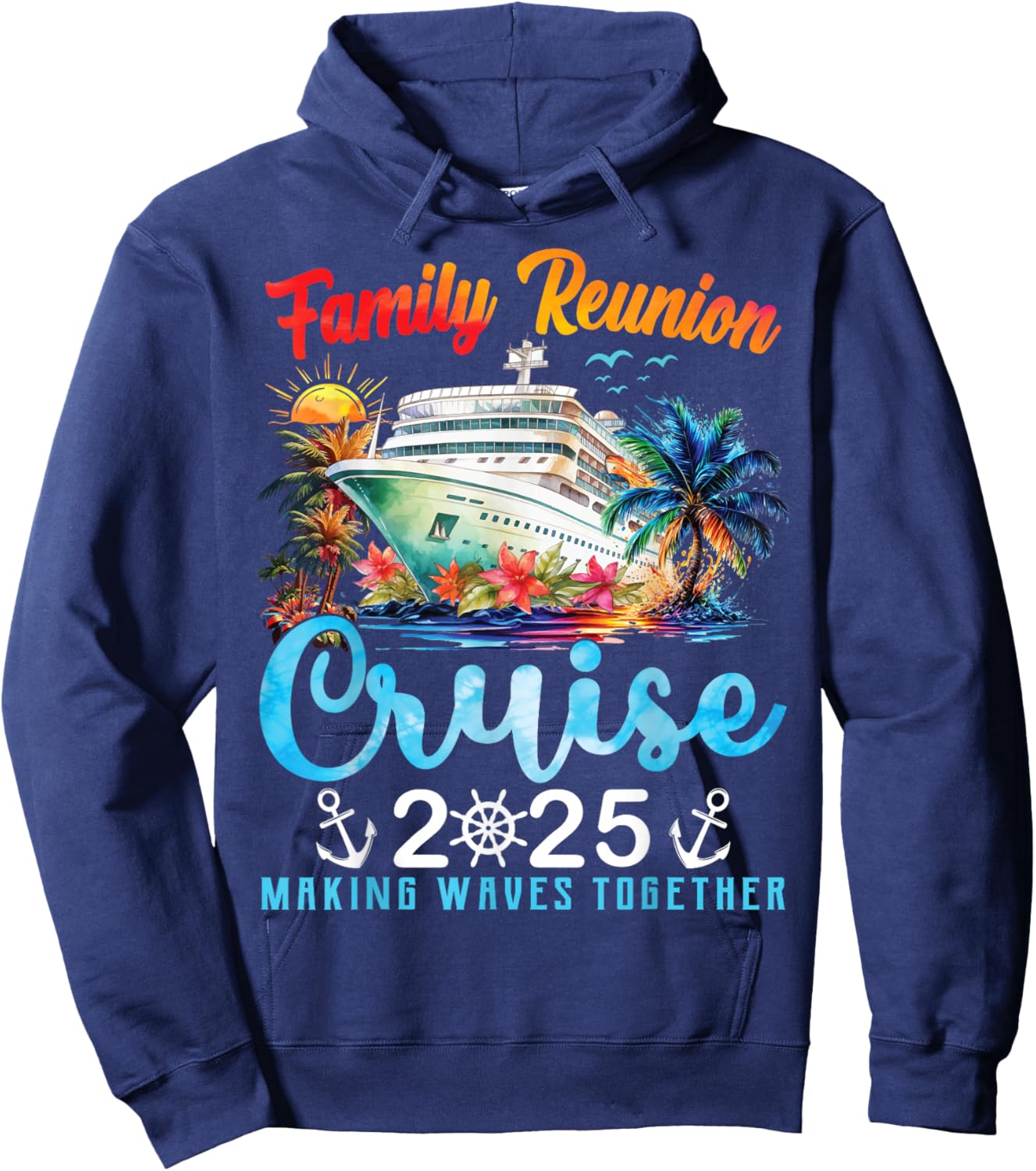 Cruise Ship Vacation Matching Family Reunion Cruise 2025 Hoodie - Hoodie | Navy