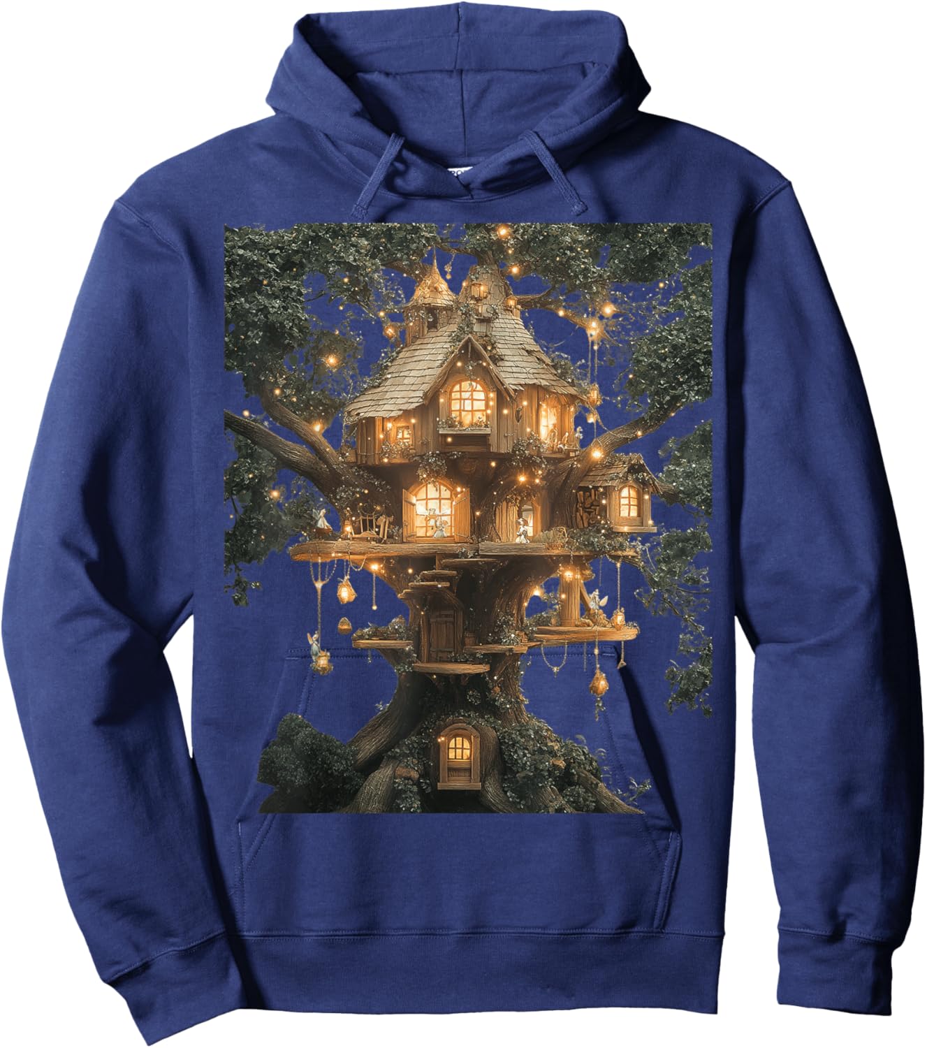 Magical Treehouse Fantasy Art Hoodie - Hoodie | Navy