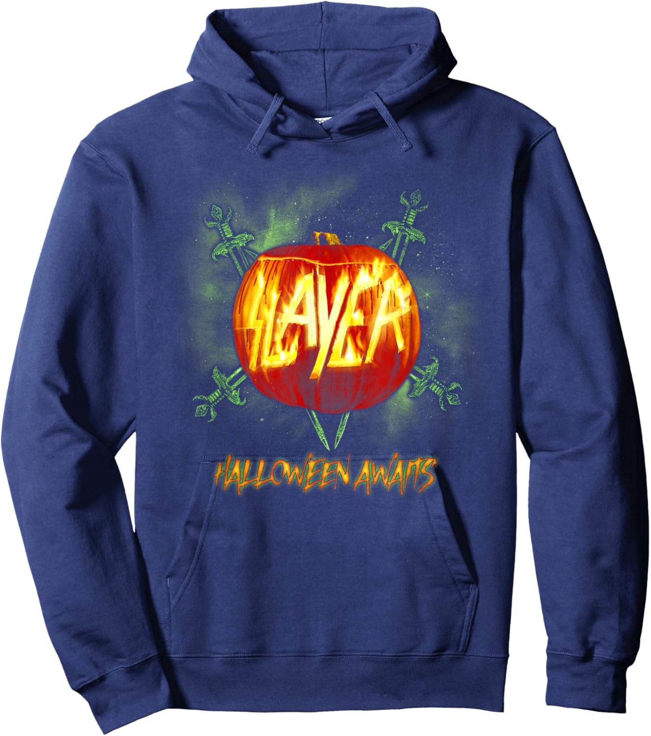 Slayer – Jack O Lantern Slayer Halloween Hoodie - Hoodie | Navy