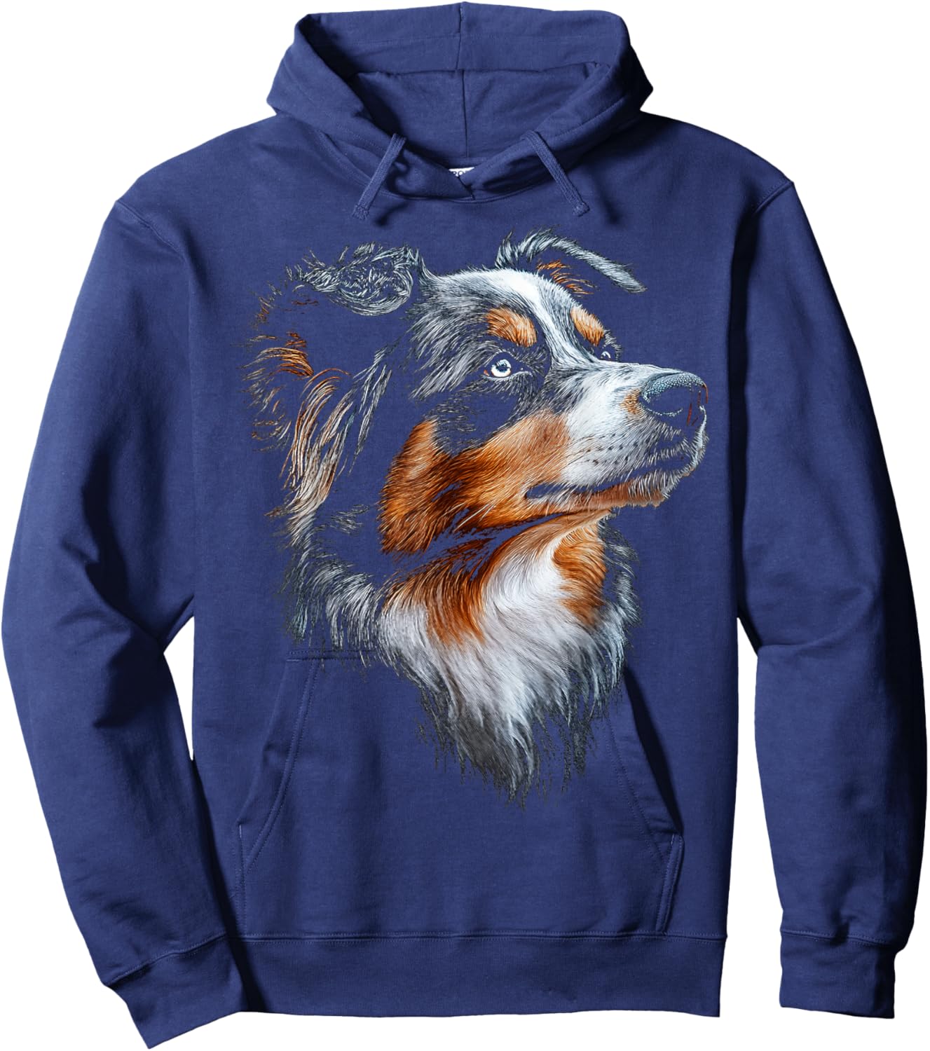 Australian Shepherd Dog Pet Artwork Australian Shepherd Hoodie - Hoodie | Navy