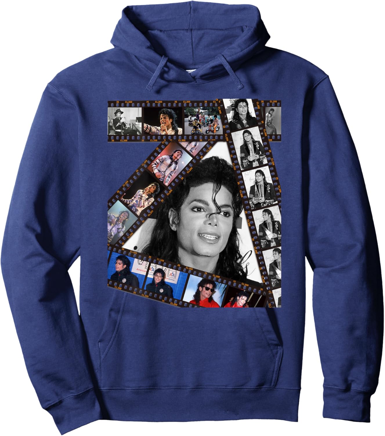 MJ-002_Back Print Hoodie - Hoodie | Navy