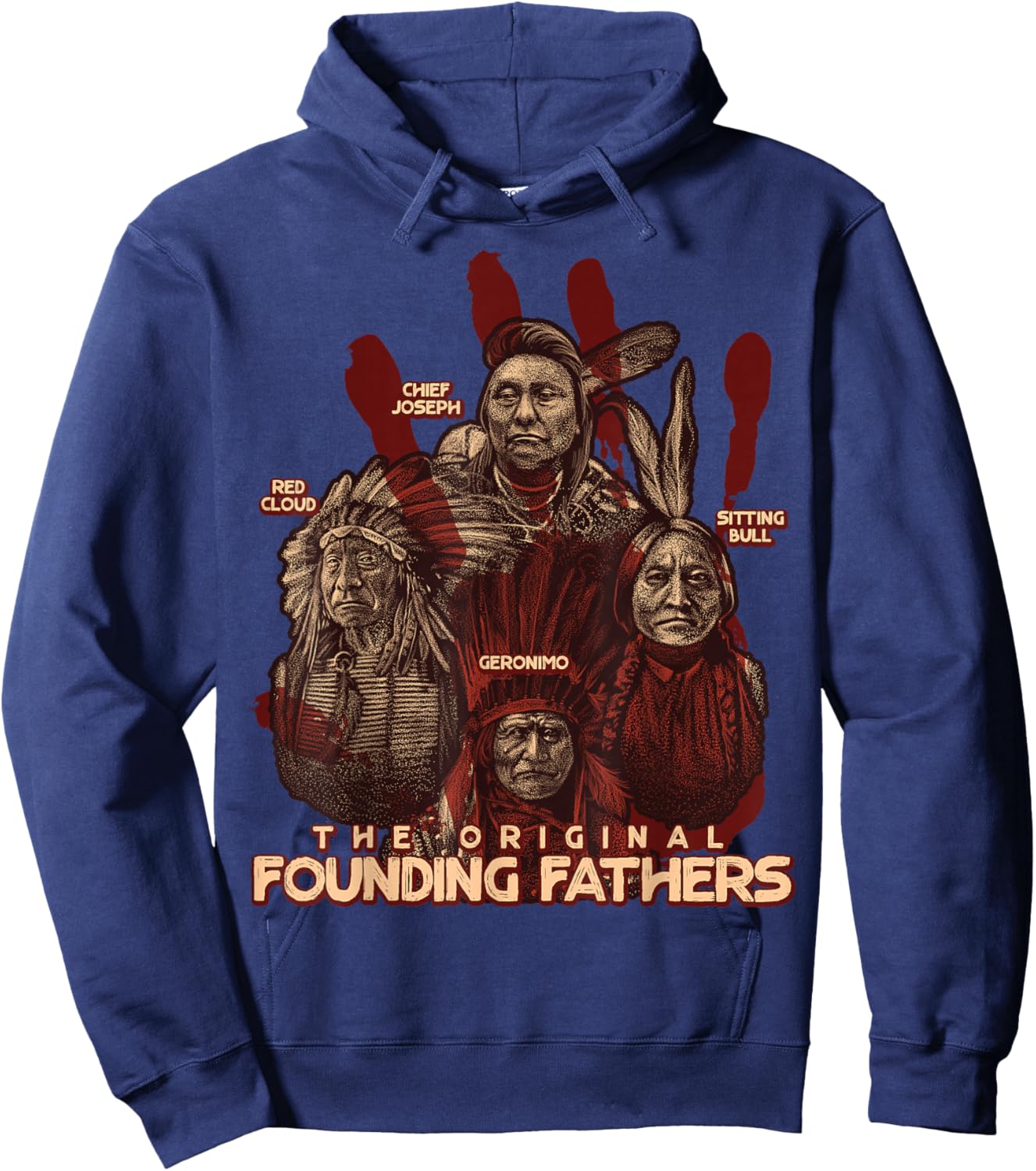The Original Founding Fathers Native American Themed Hoodie - Hoodie | Navy