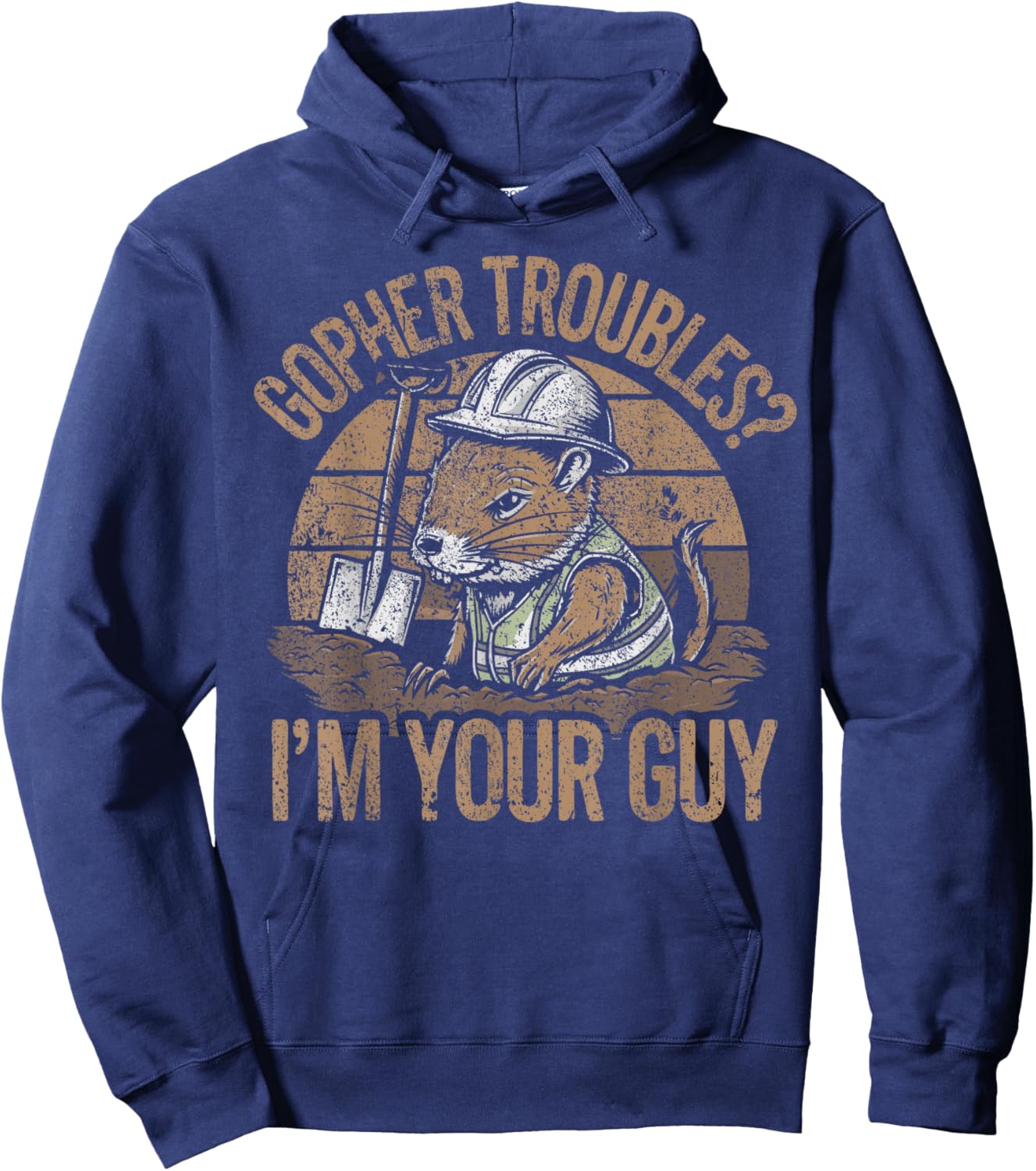 Funny Pest Control Gopher Hunting Hoodie - Hoodie | Navy