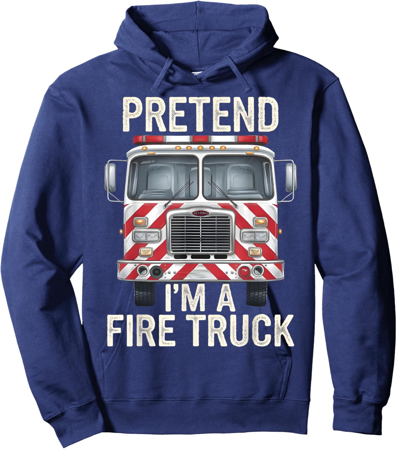 Fire Truck Halloween Costume Pretend I'm A Fire Truck Hoodie - Hoodie | Navy