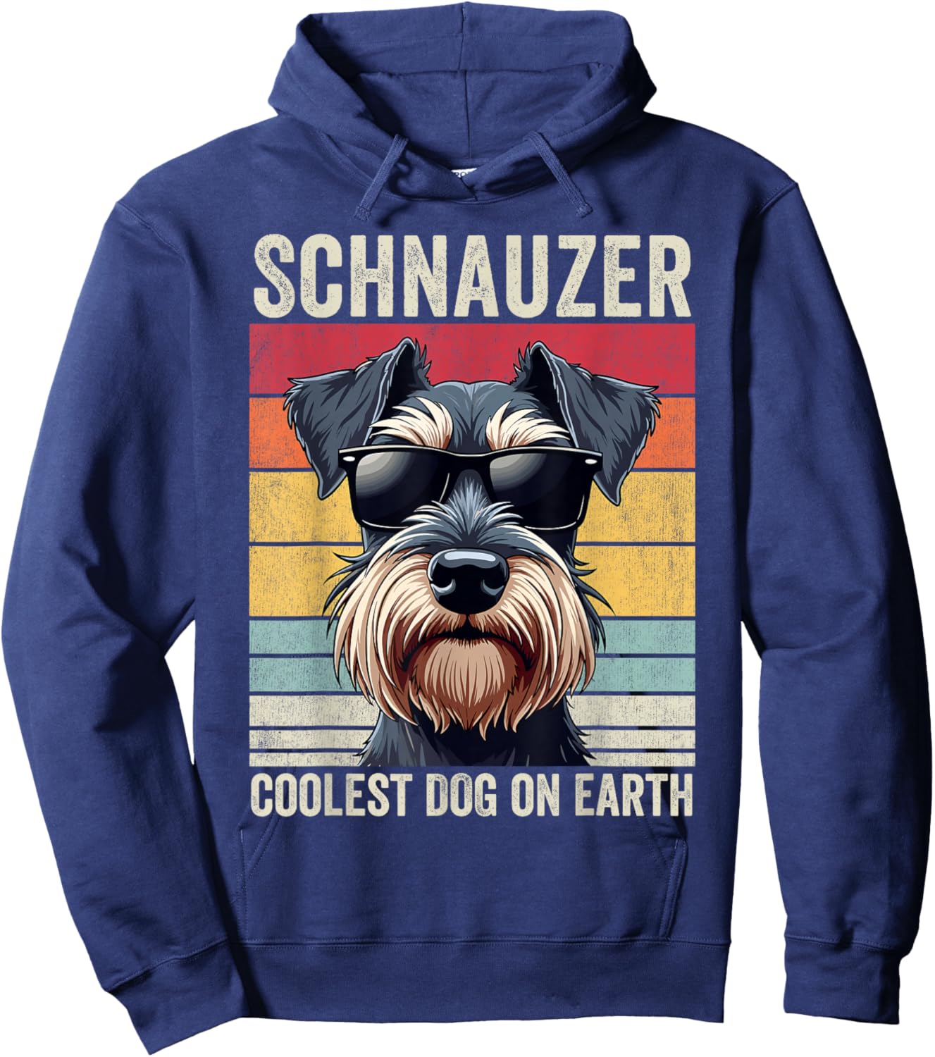 Schnauzer Dog, Schnauzer Coolest Dog On Earth, Schnauzer Hoodie - Hoodie | Navy