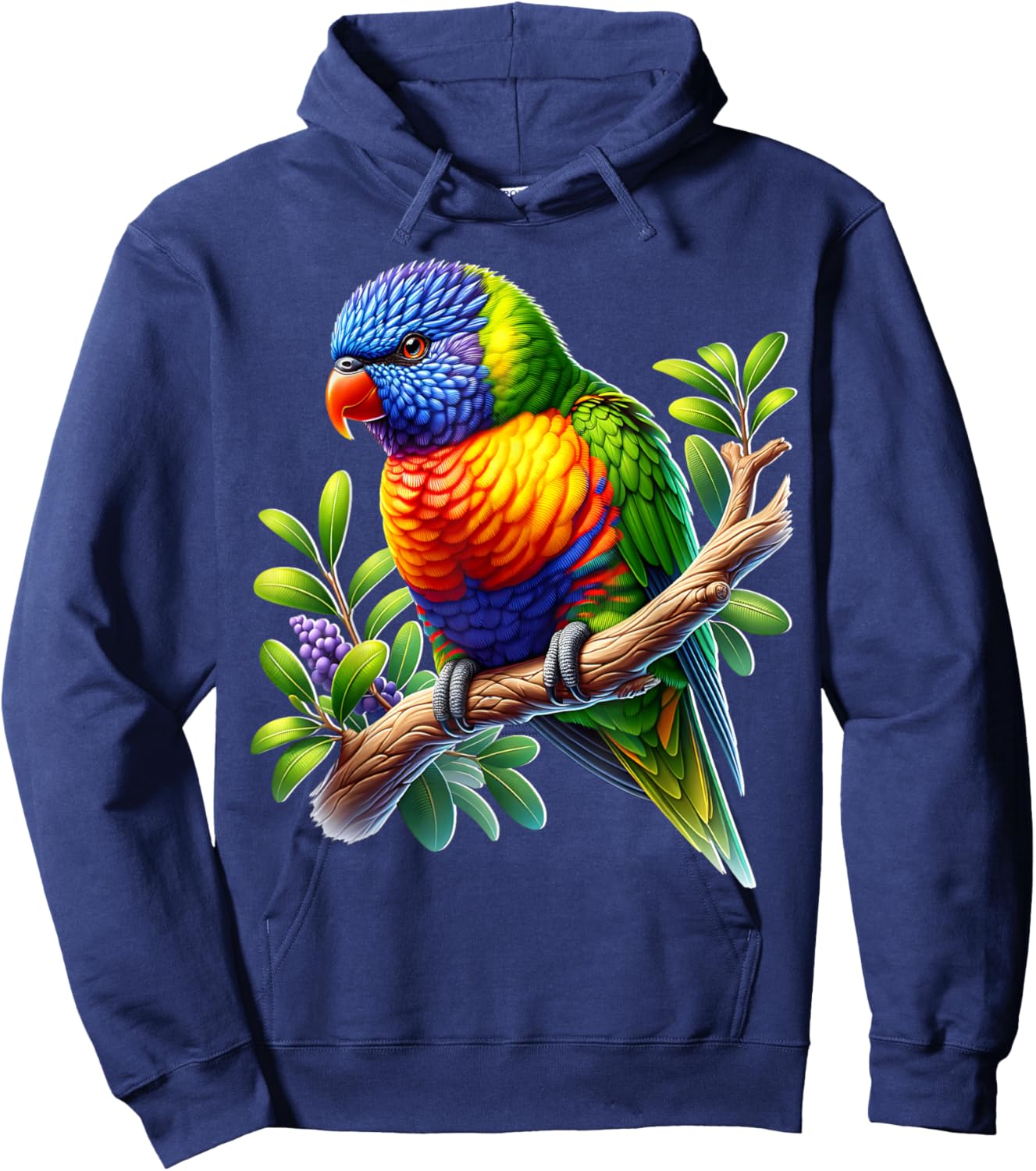Rainbow Lorikeet Design Hoodie - Hoodie | Navy