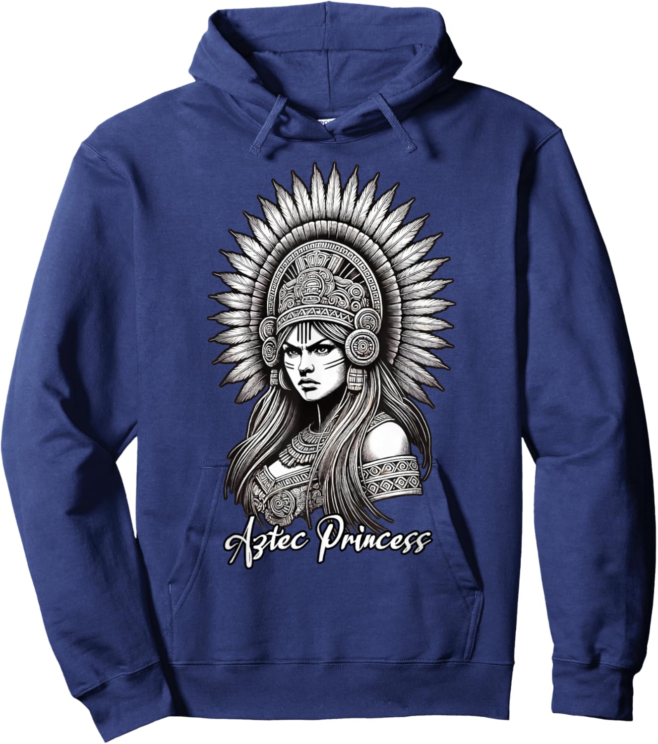 Aztec Princess Chicana Latina Hispanic Mexican Pride Hoodie - Hoodie | Navy