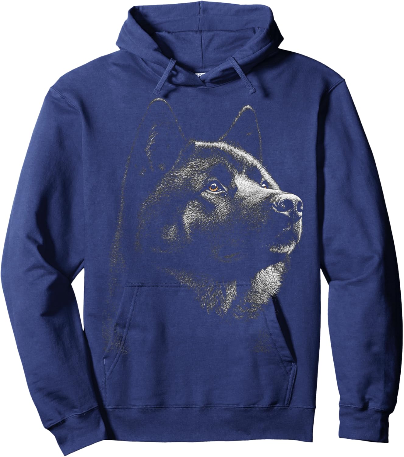 Akita Dog Graphic Pet Illustration Akita Hoodie - Hoodie | Navy