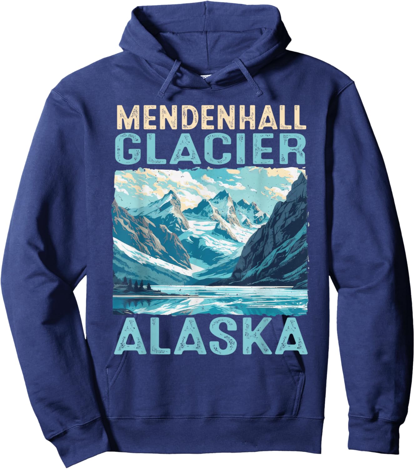 Mendenhall Glacier Alaska Hiking Nature Outdoor Hoodie - Hoodie | Navy