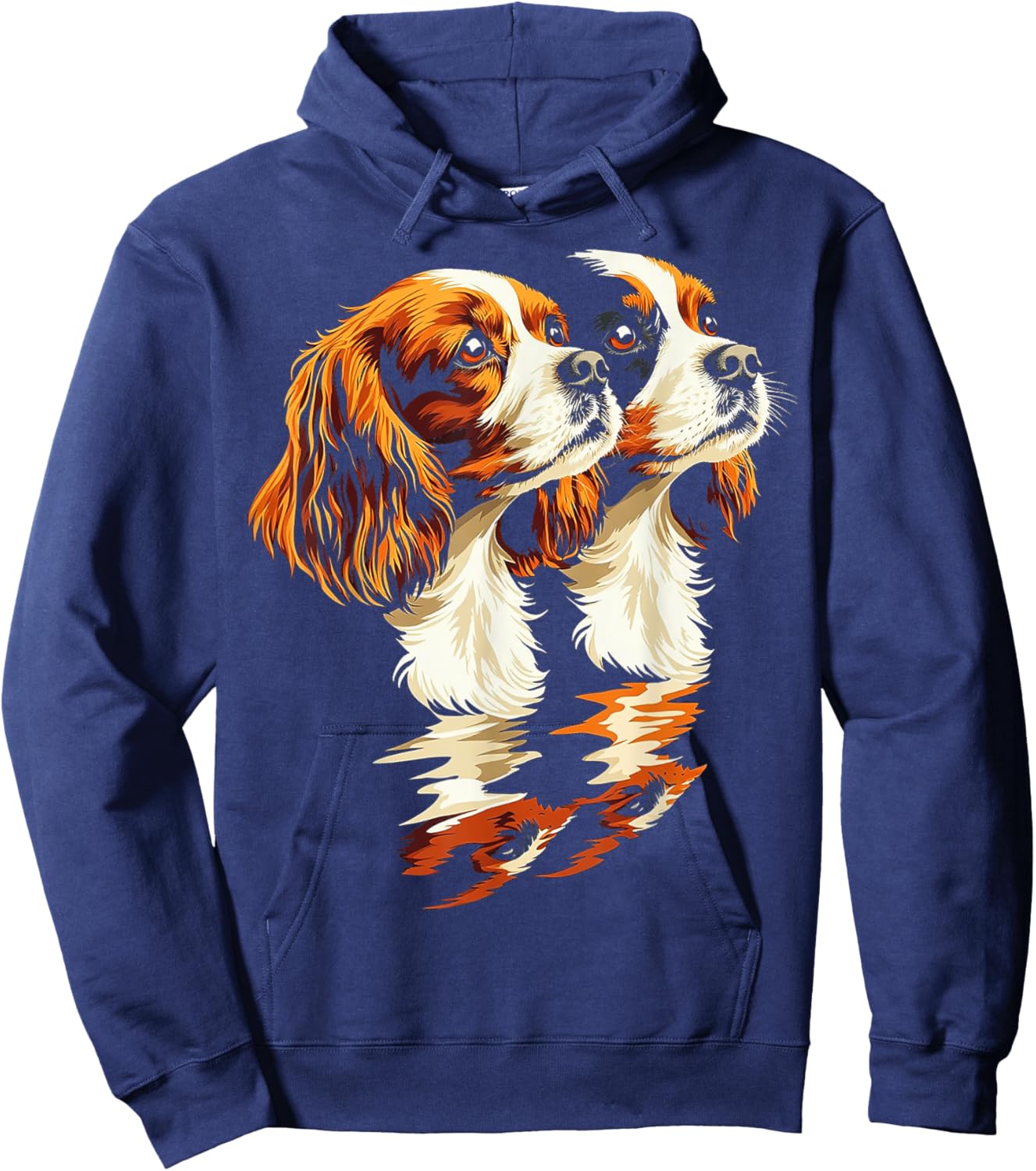Cavalier King Charles Spaniel Dog Graphic Pet Artwork Men Women Kids Hoodie - Hoodie | Navy