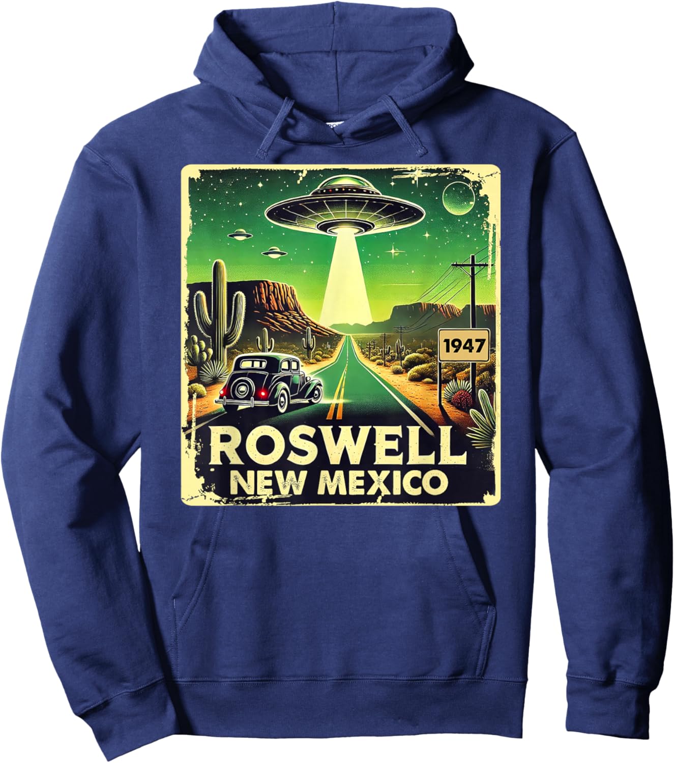 Roswell New Mexico Alien Hoodie - Hoodie | Navy