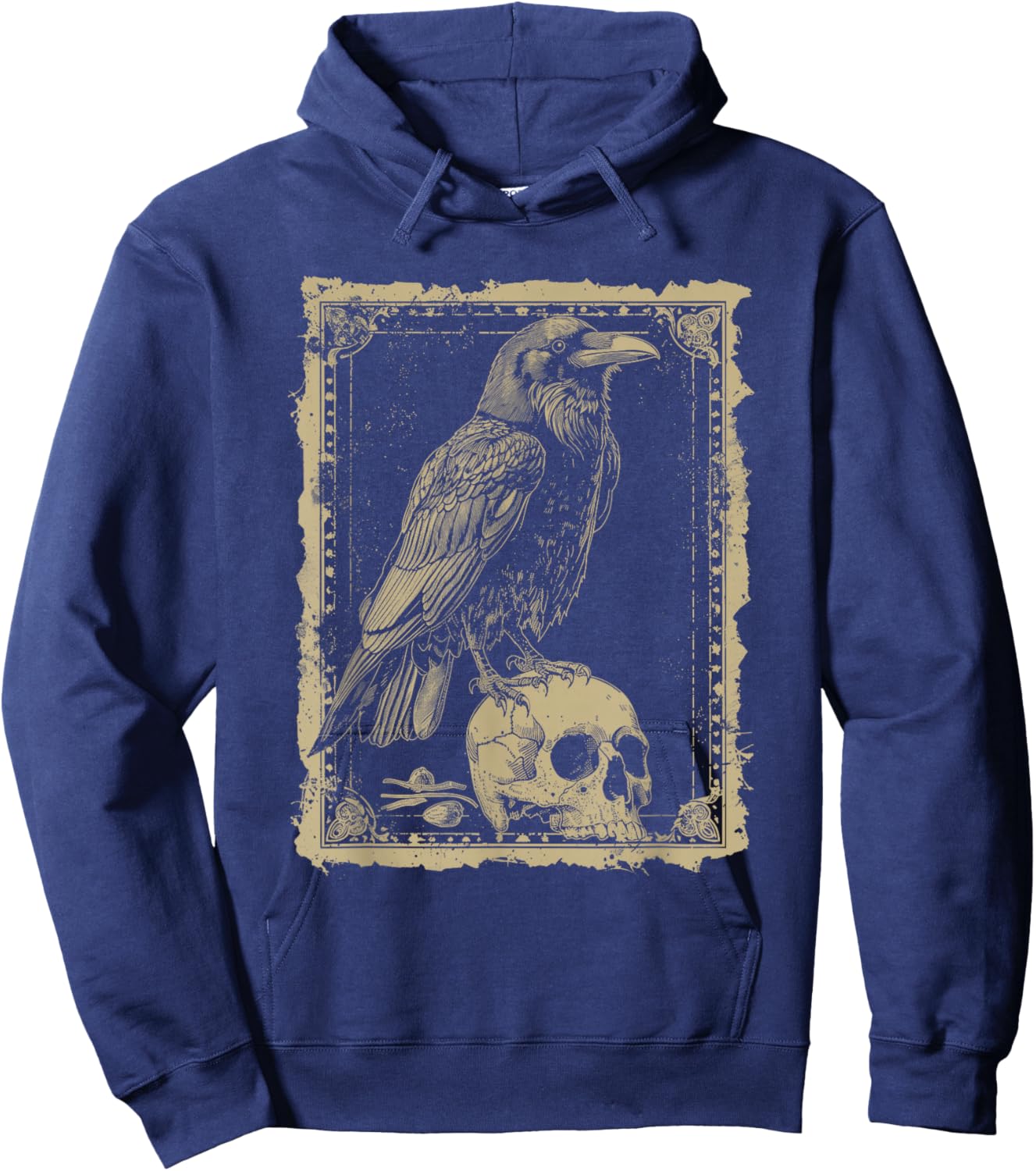 Tarot Card Raven Hoodie - Hoodie | Navy