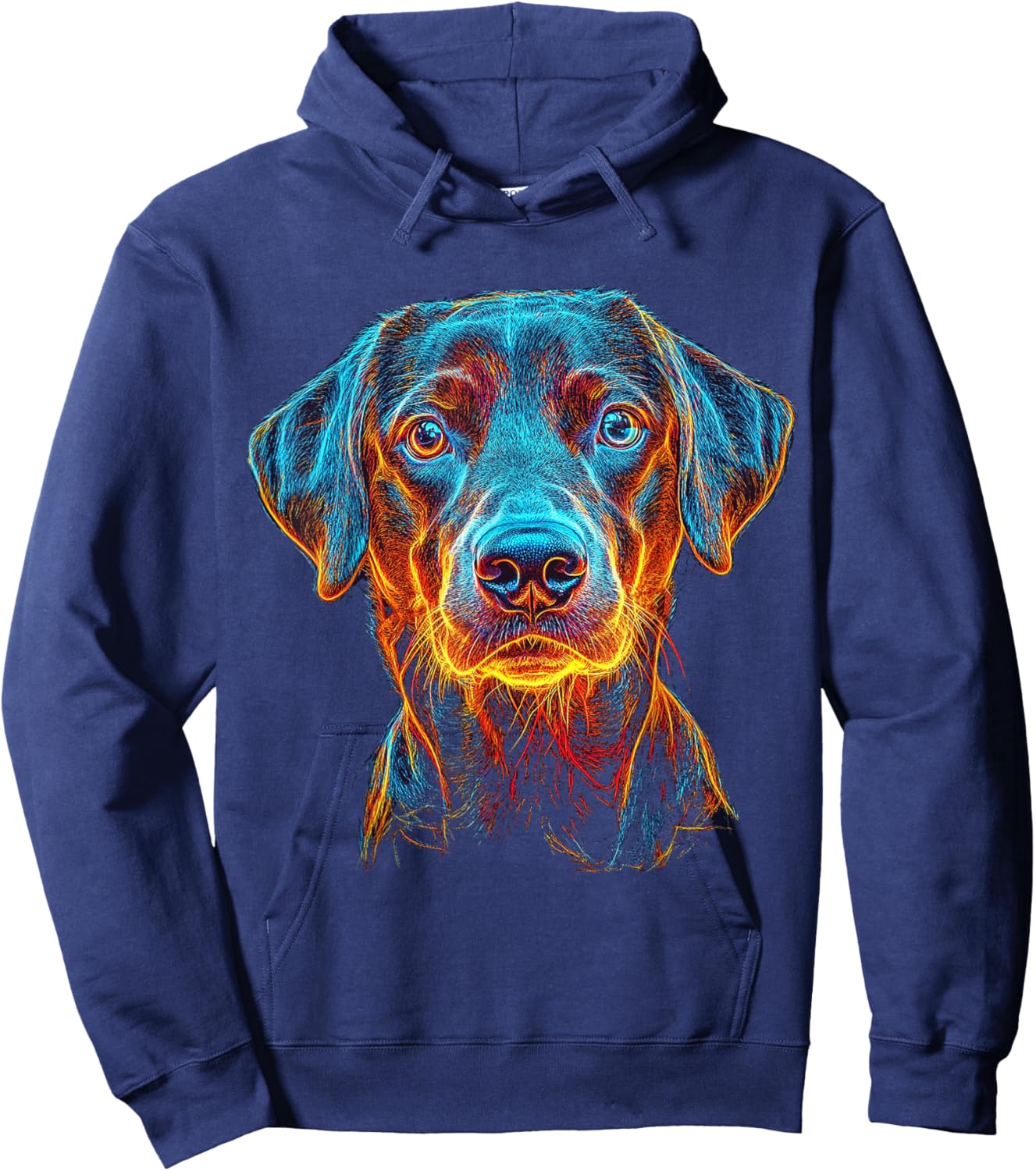 Labrador Retriever Dog Pet Blue Eyes Labrador Retriever Hoodie - Hoodie | Navy