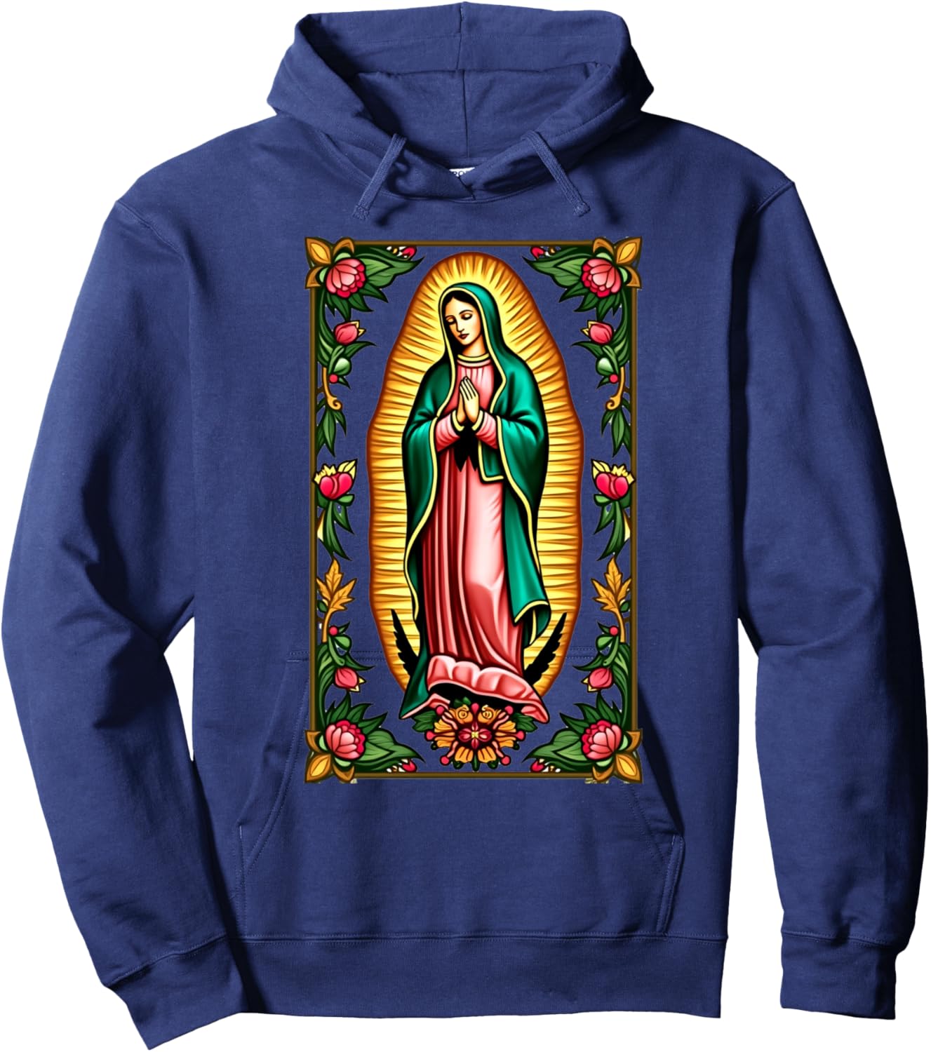 Our Lady Virgen De Guadalupe Virgin Mary Catholic Saint Art Hoodie - Hoodie | Navy