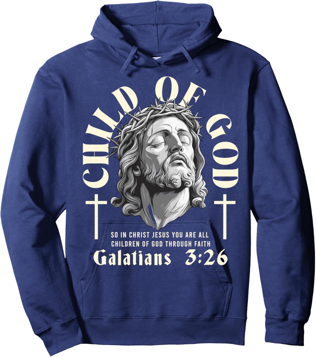 Child Of God - Galatians 3 26 - Aesthetic Jesus lord - Bible Hoodie - Hoodie | Navy