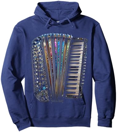 Accordion Music Instrument Motif Art Accordion Hoodie - Hoodie | Navy