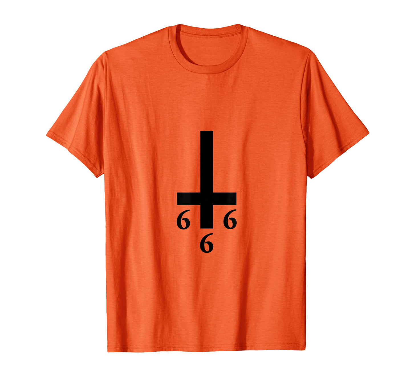 Inverted Cross 666 Upside Down Satan Antichrist Atheist T-Shirt