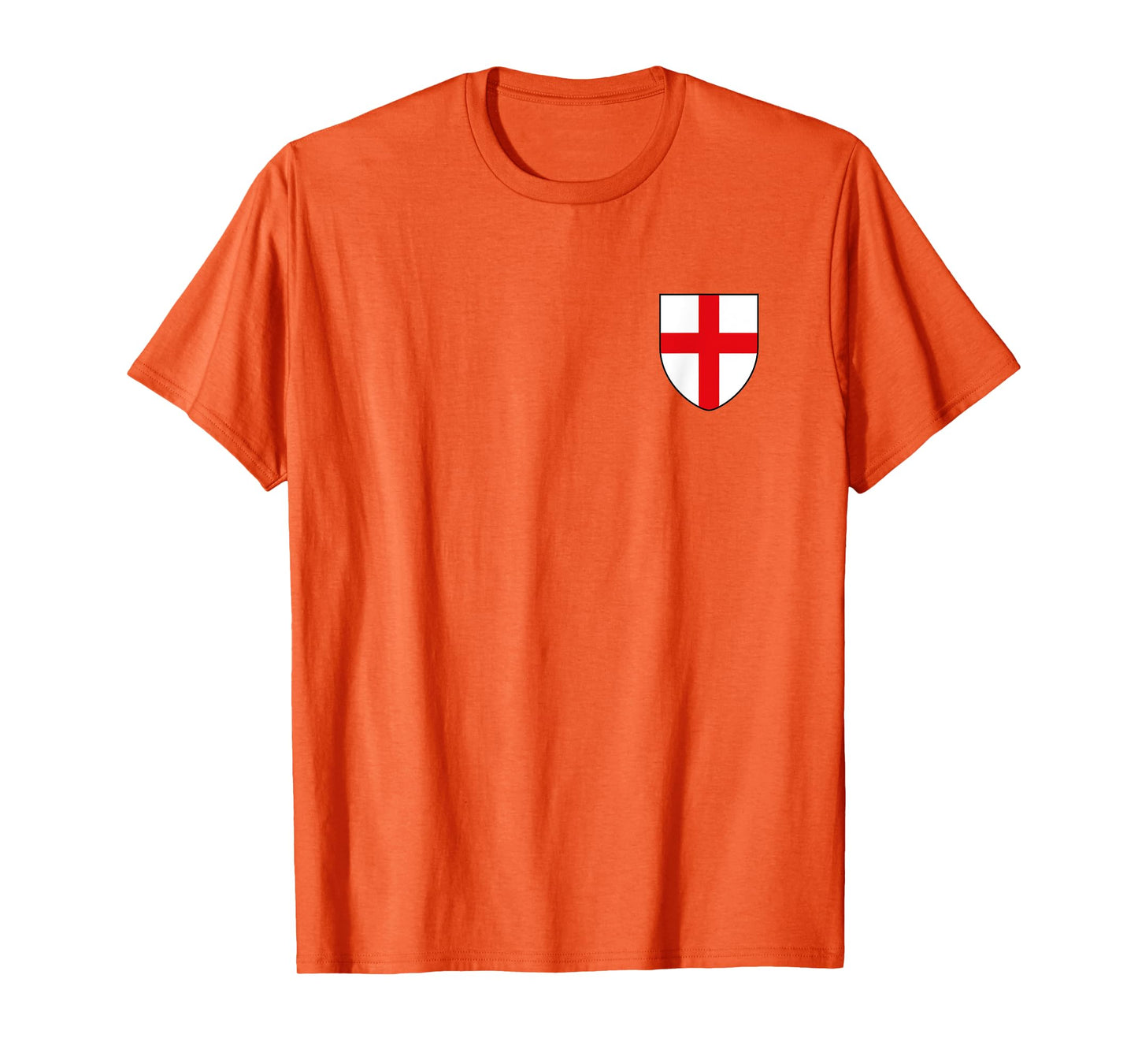 Black Design St George's Cross English Flag T-Shirt