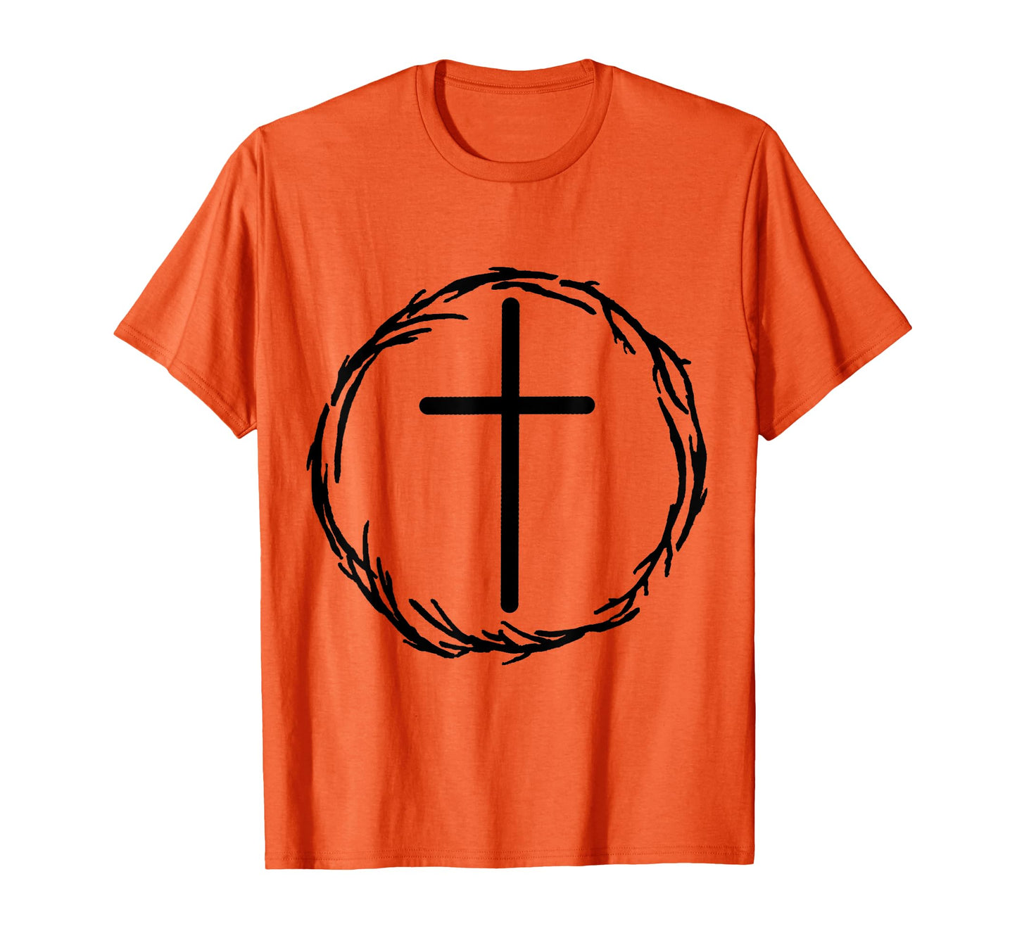 Cross and Crown of Thorns Christian Faith Bible Jesus Christ T-Shirt