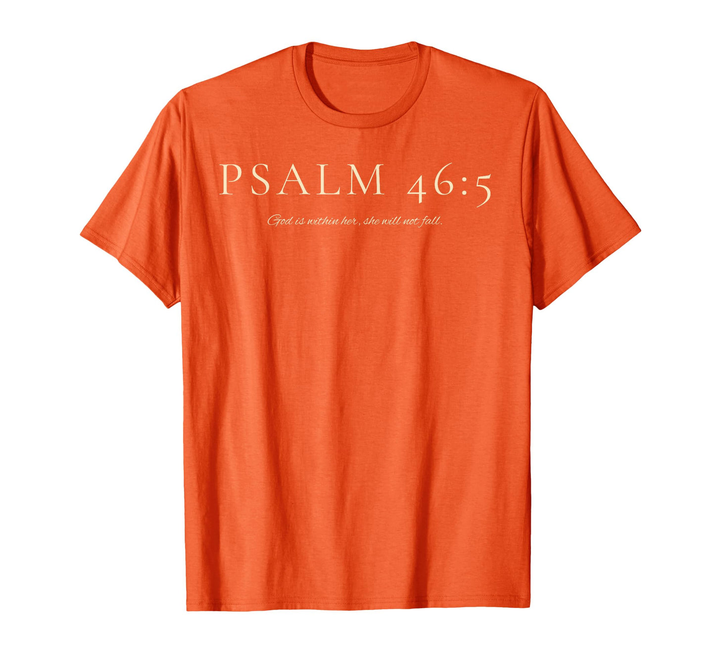 Psalm 46:5 – God Is Within Her Minimalist Design T-Shirt