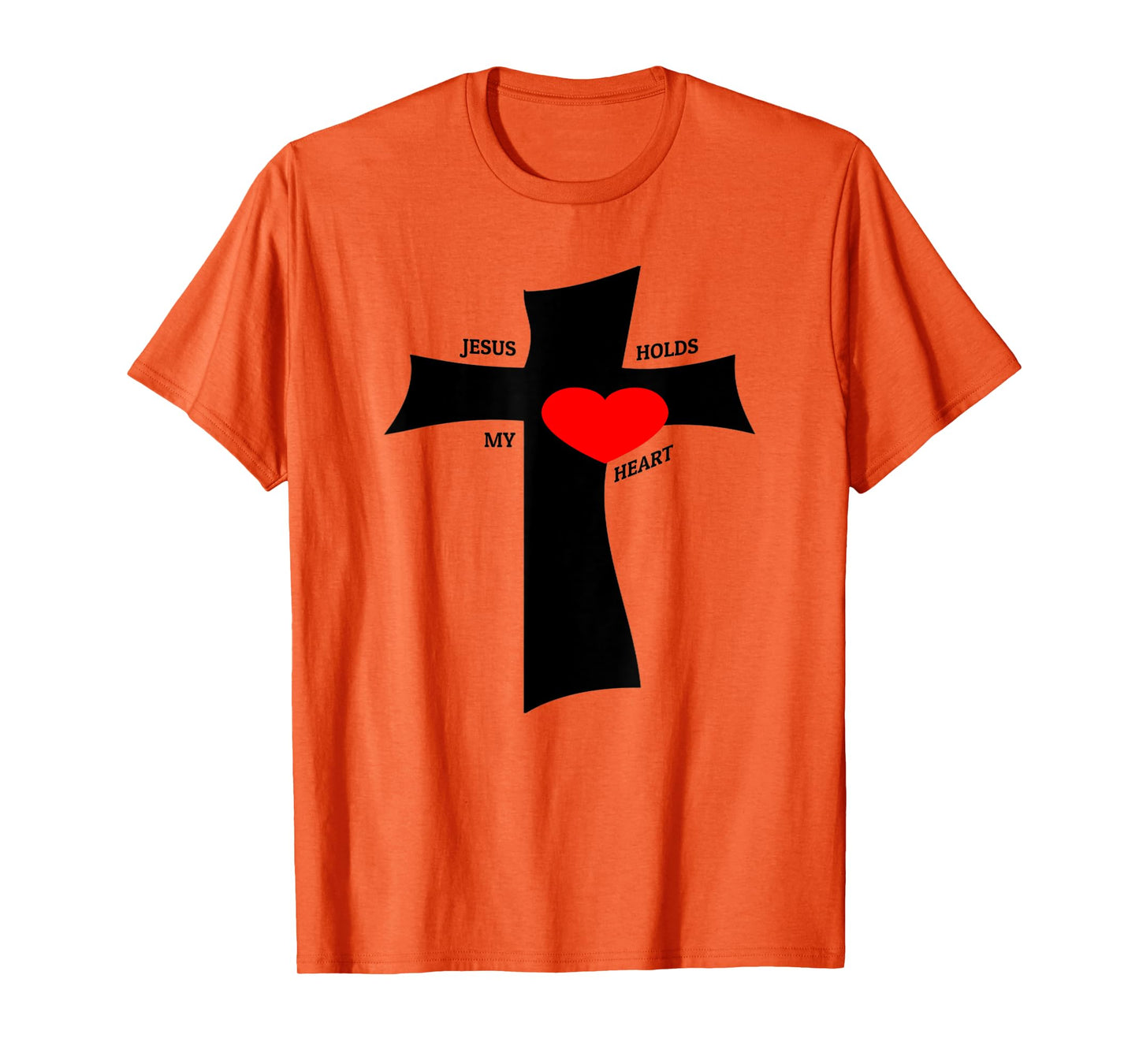 Funny Jesus Holds My Heart Cross Christian T-Shirt