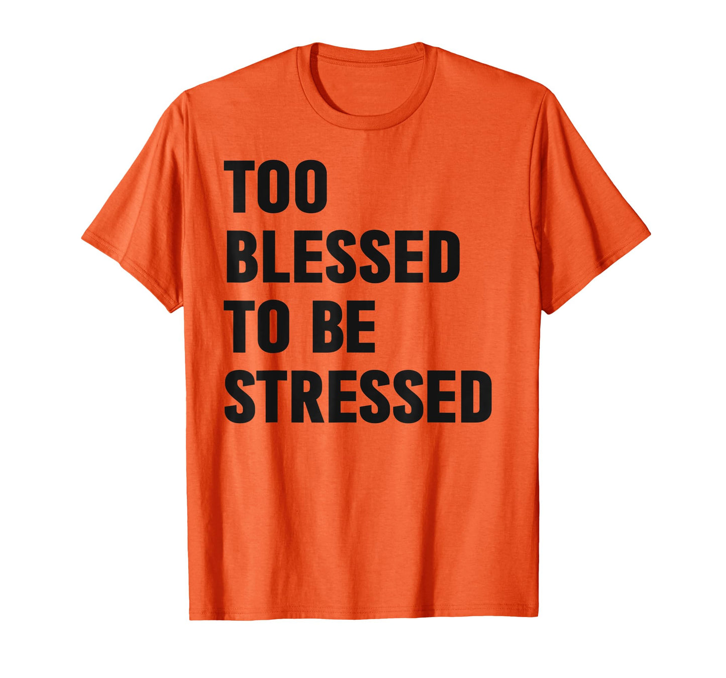 Too Blessed To Be Stressed Christian Church Camp Green T-Shirt