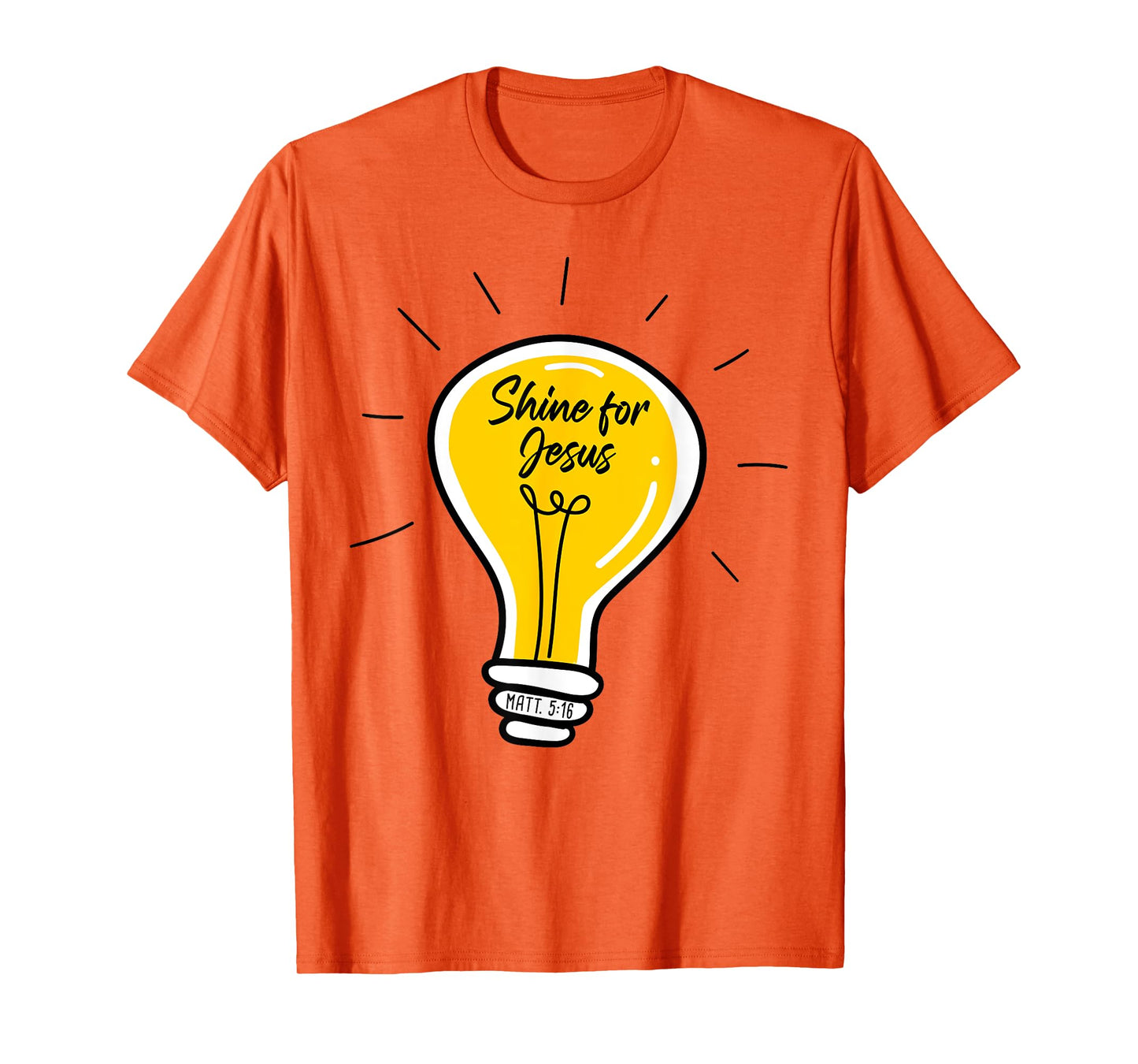 Shine for JESUS – Matthew 5:16 Sunday School Christian Quote T-Shirt