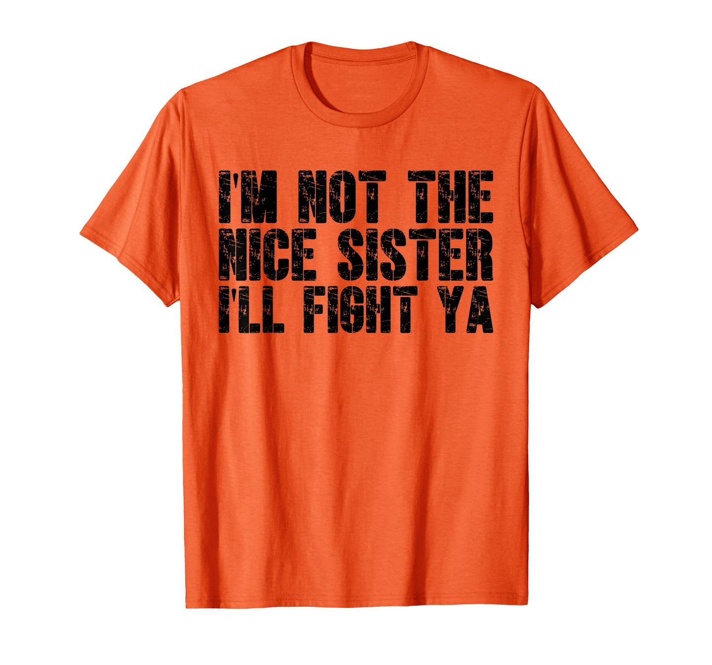 I'm Not The Nice Sister I'll Fight Ya Witty Sibling Humor T-Shirt
