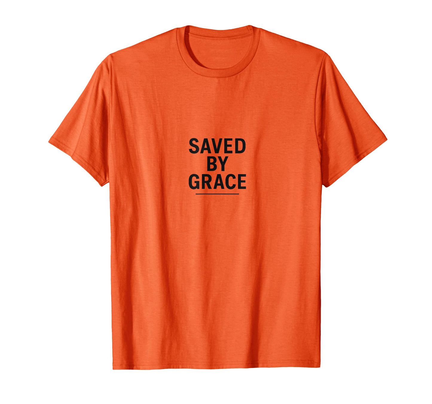 Saved by Grace Minimalist Christian Graphic T-Shirt
