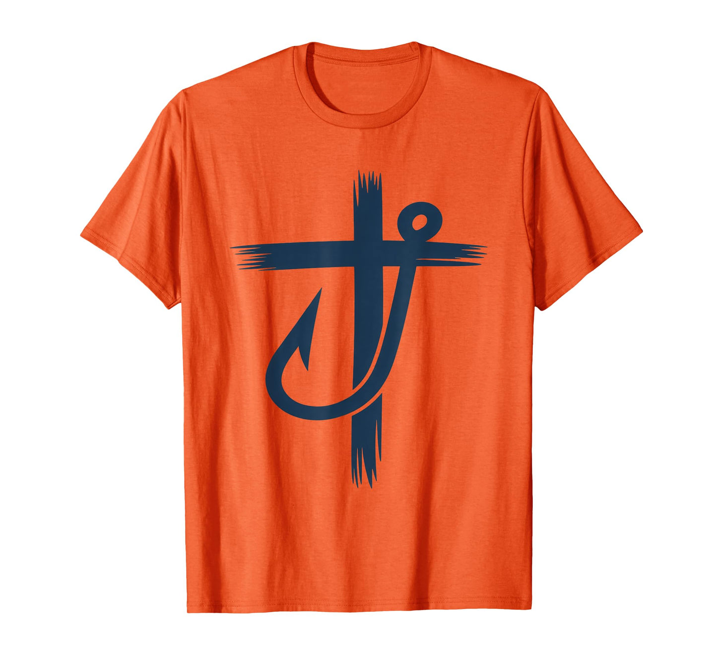 Fisherman Fishing Hook Cross Christian Christianity Christ T-Shirt