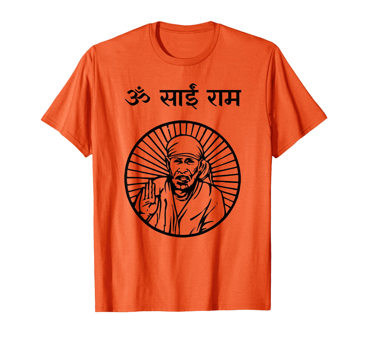 Sai Baba of Shirdi Blessing God Temple Puja Om Sai Ram Hindi T-Shirt